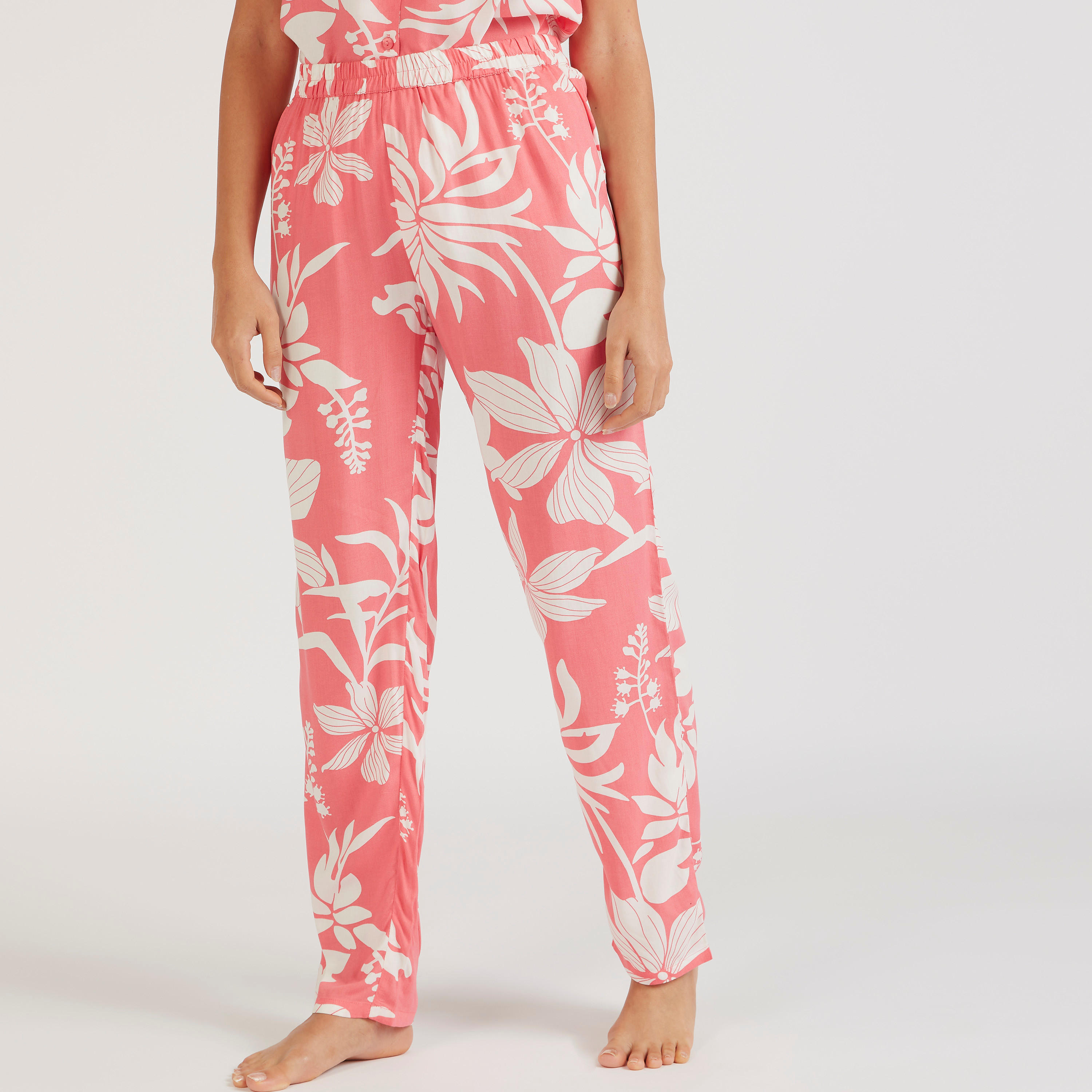 طقم بنطلون بيجاما وقميص بطبعات أزهار-women-clothing-nightwear-pyjamas-longsets-image-6