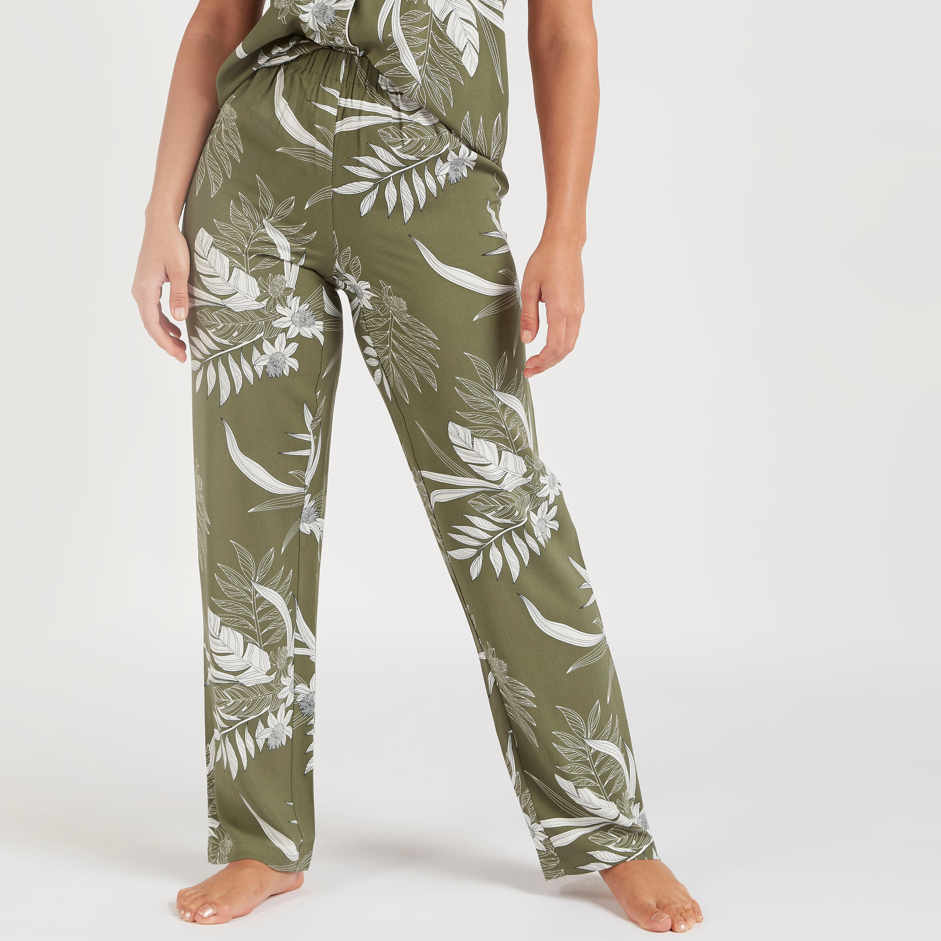 طقم بنطلون بيجاما طويل وقميص بطبعات وقناع عيون-women-clothing-nightwear-pyjamas-longsets-image-7