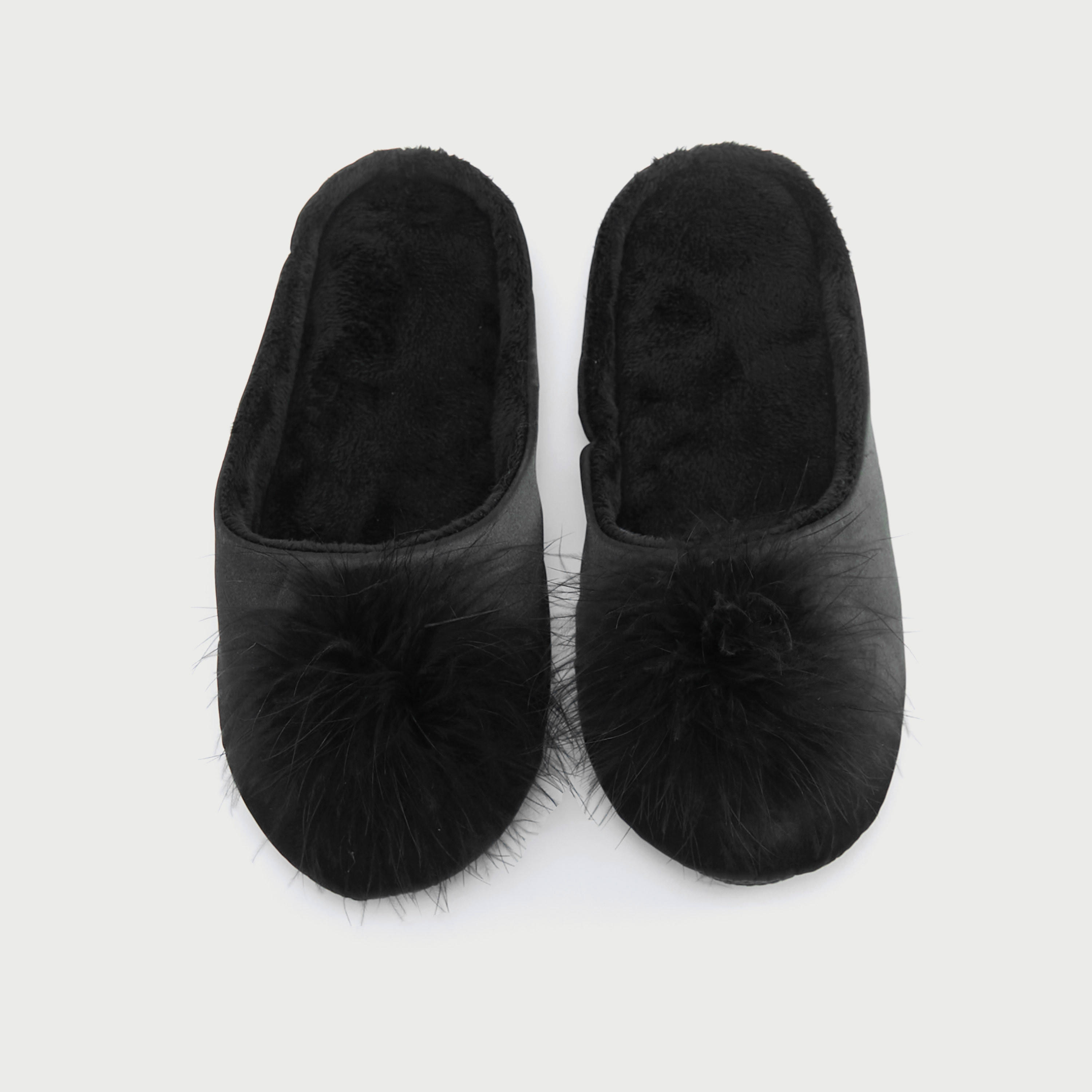 Feather Applique Detail Slide Slippers-women-clothing-nightwear-bedroomslippers-image-2