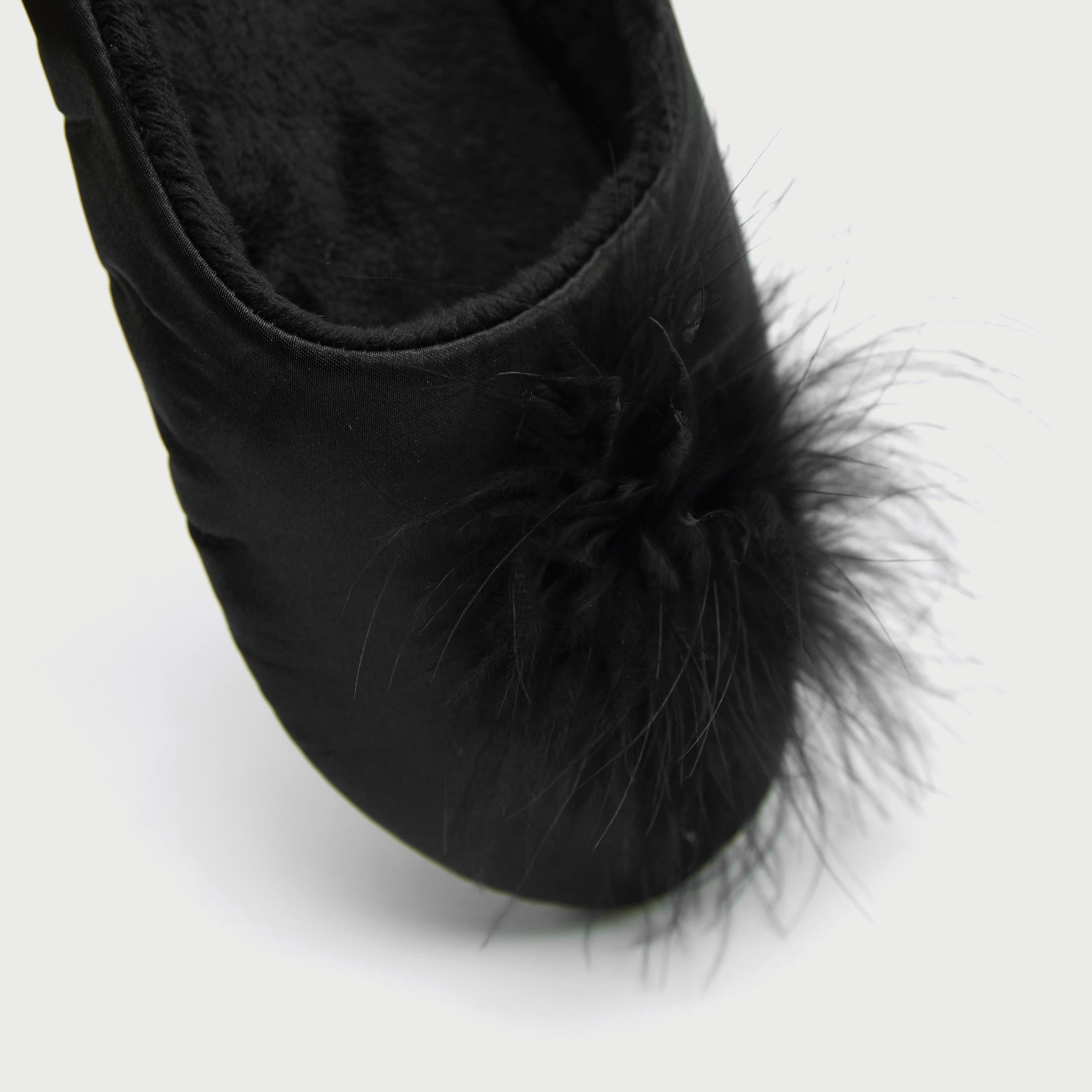 Feather Applique Detail Slide Slippers-women-clothing-nightwear-bedroomslippers-image-3