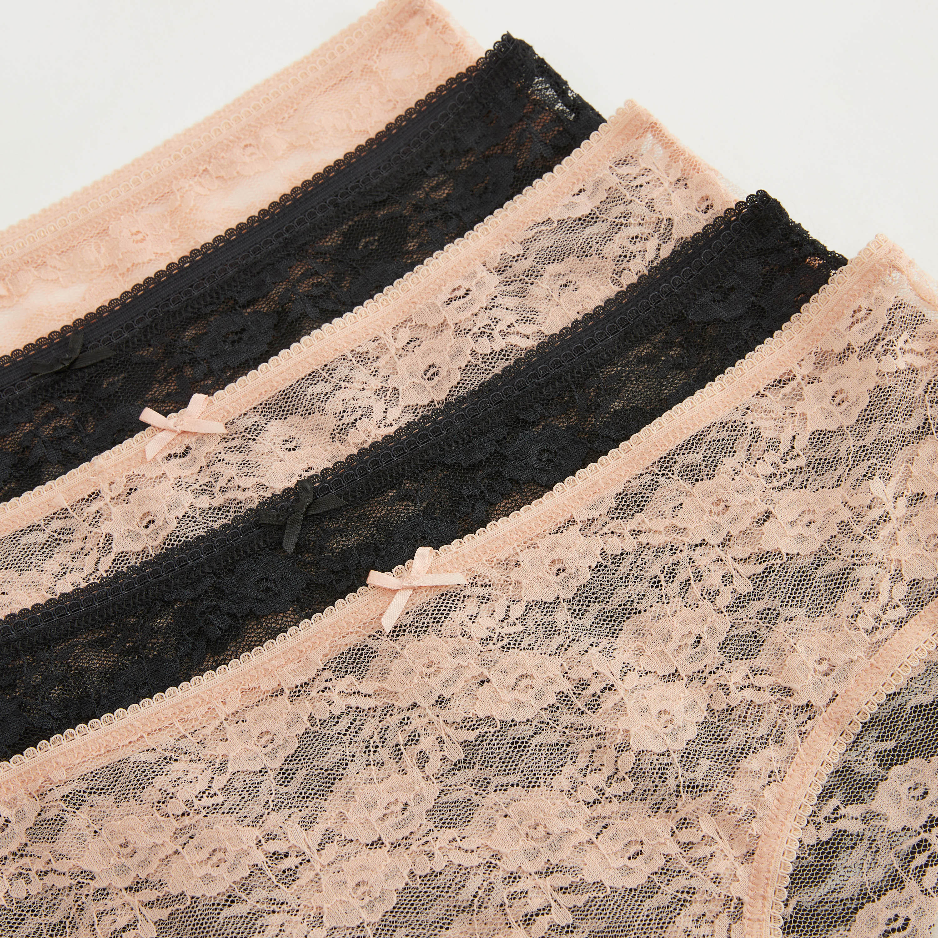 طقم سراويل هيبستر دانتيل بخصر مطّاطي - 5 قطع-women-clothing-lingerie-panties-image-2