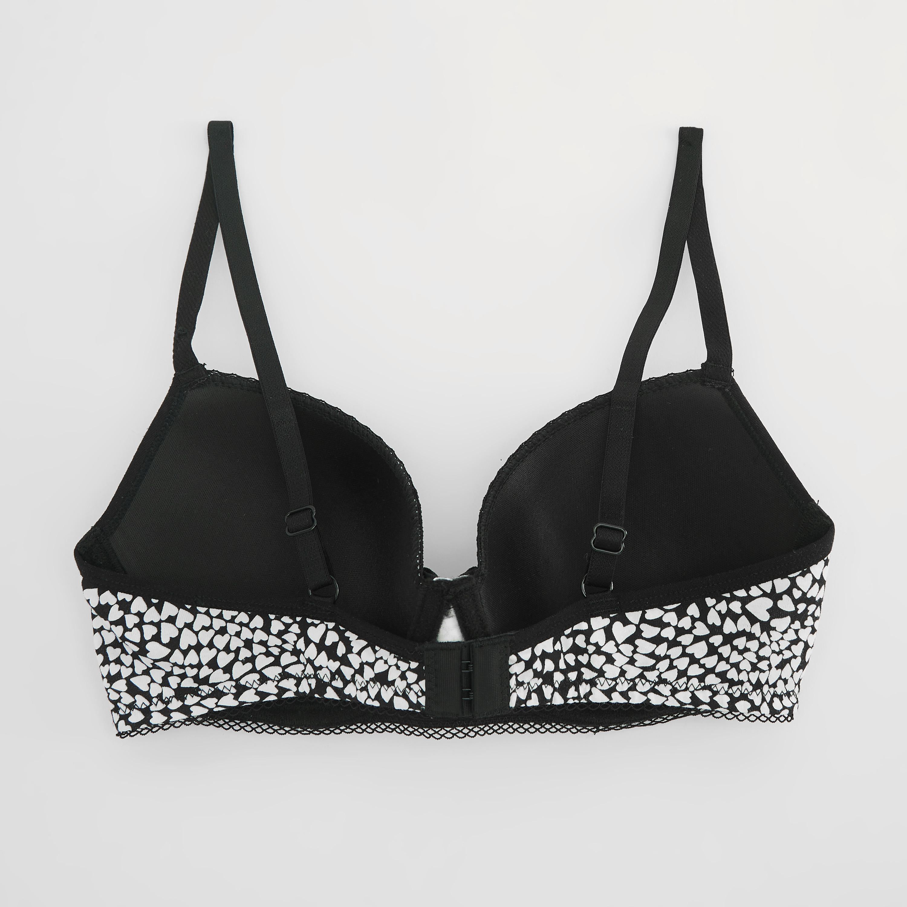 طقم من سروال داخلي وصدريّة ديمي مبطّنة بطبعات - 4 قطع-women-clothing-lingerie-lingeriesets-image-3