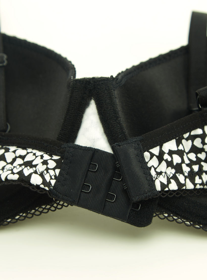 طقم من سروال داخلي وصدريّة ديمي مبطّنة بطبعات - 4 قطع-women-clothing-lingerie-lingeriesets-image-4