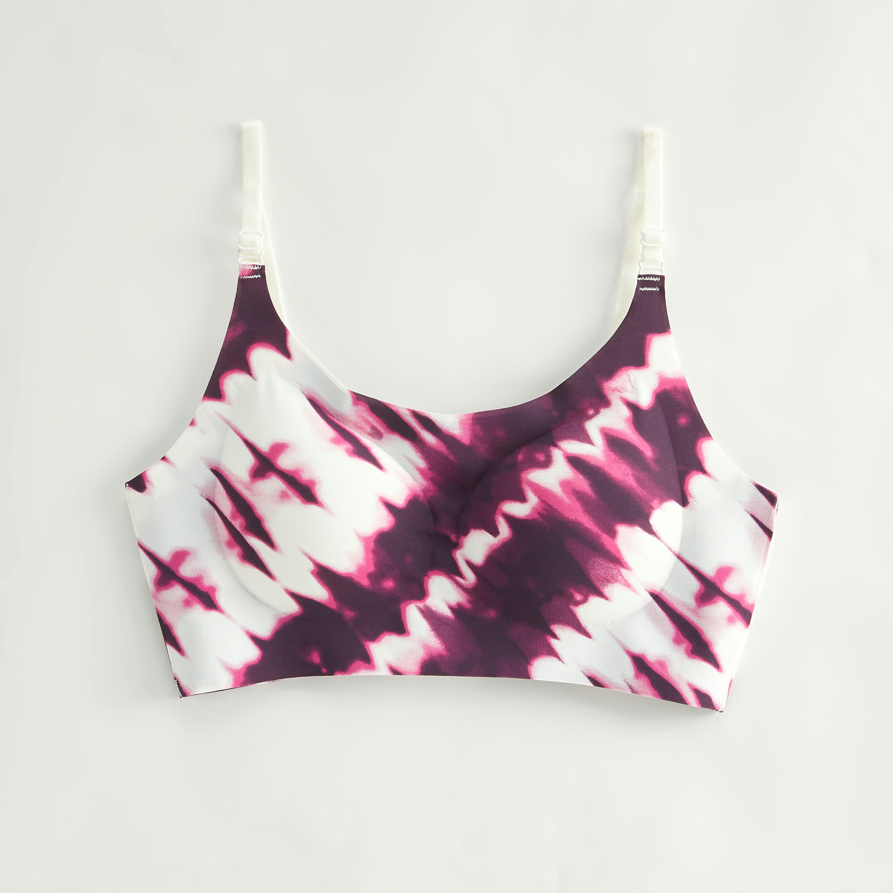 صدريّة مبطّنة بطبعات مصبوغة وأحزمة قابلة للتّعديل-women-clothing-lingerie-bras-image-1