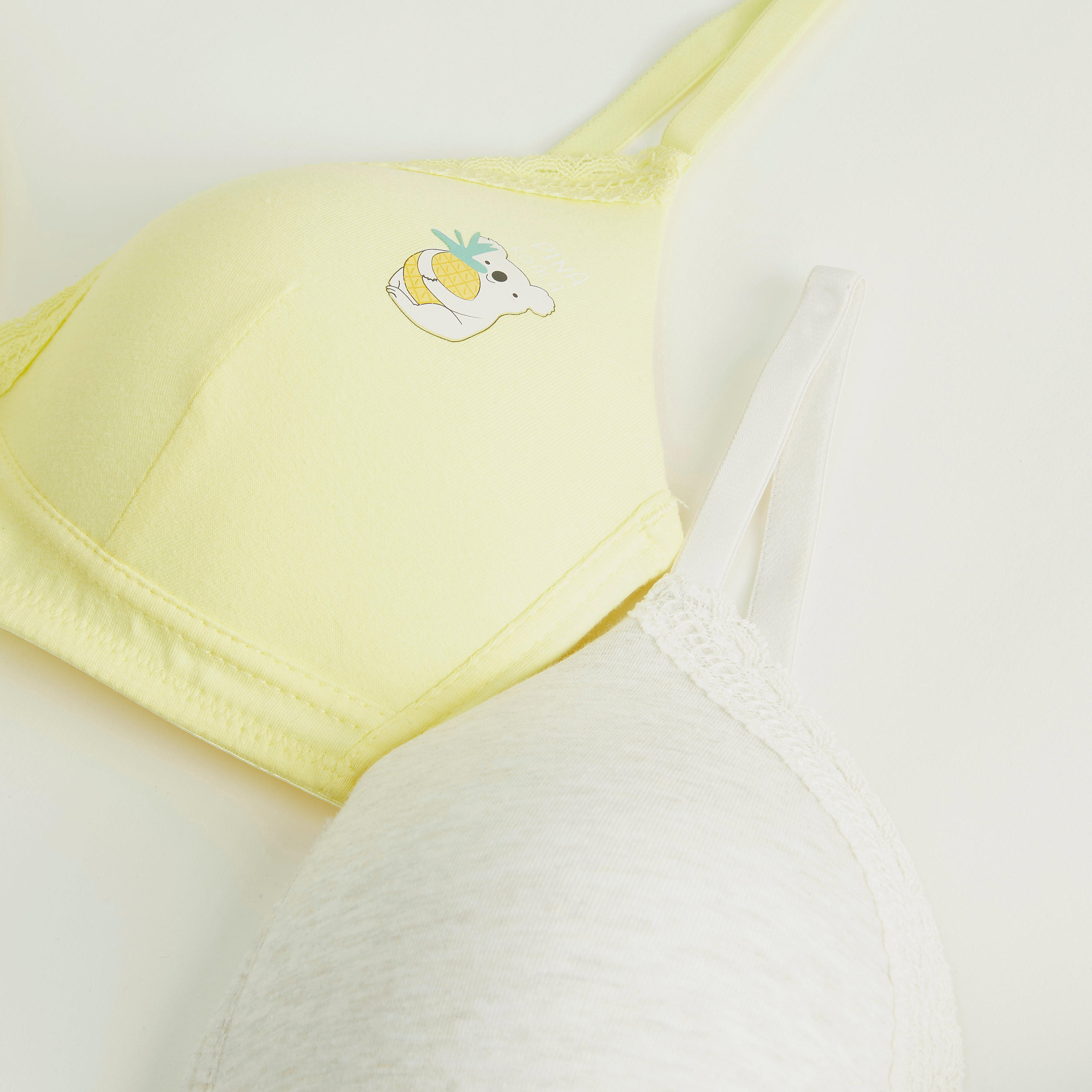 صدريّة تيشيرت سادة مبطنة بحمّالات قابلة للتعديل - طقم من قطعتين-women-clothing-lingerie-bras-image-3