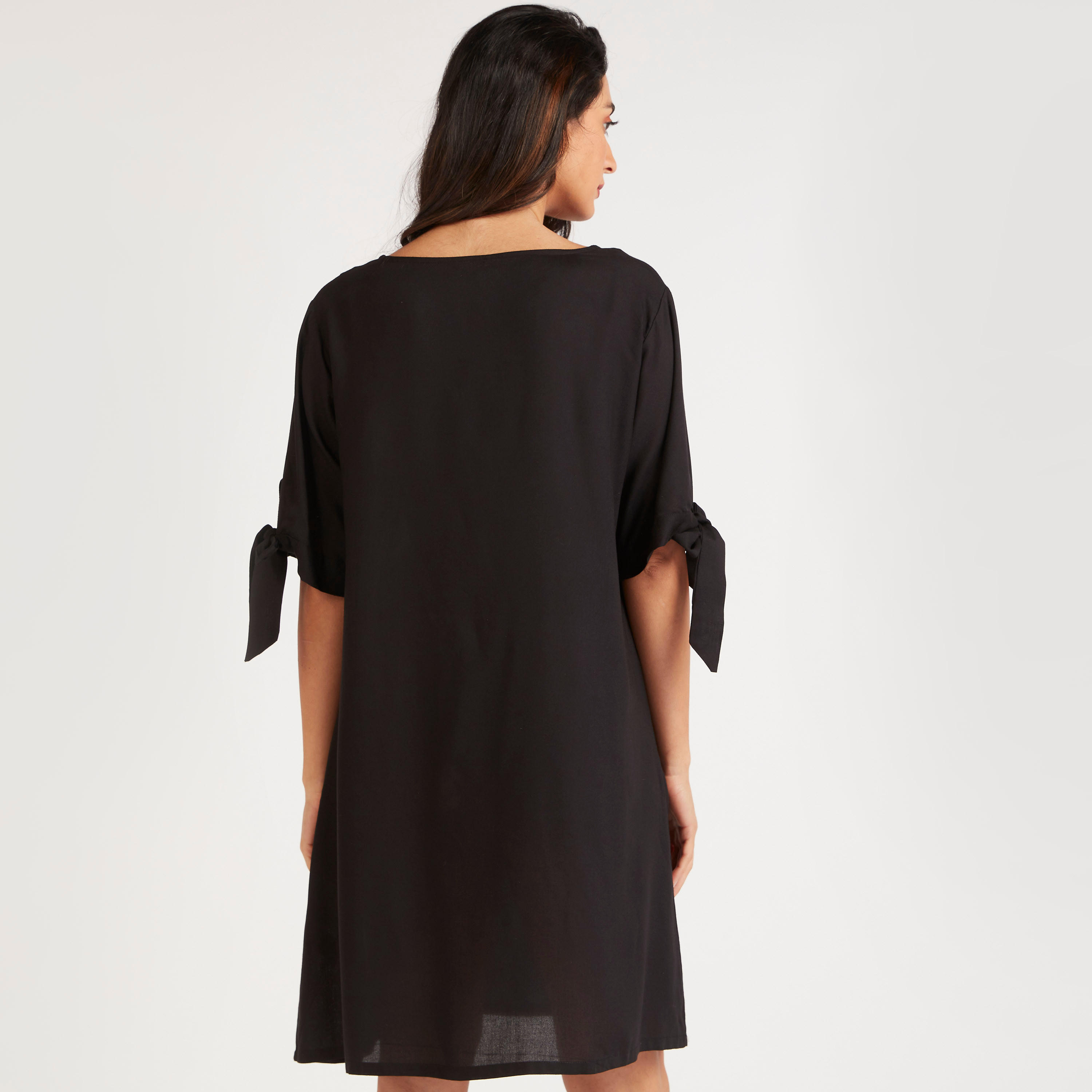 طقم قمصان نوم متنوّعة بياقة مستديرة وأكمام بأطراف معقودة - قطعتين-women-clothing-nightwear-nighties-image-5