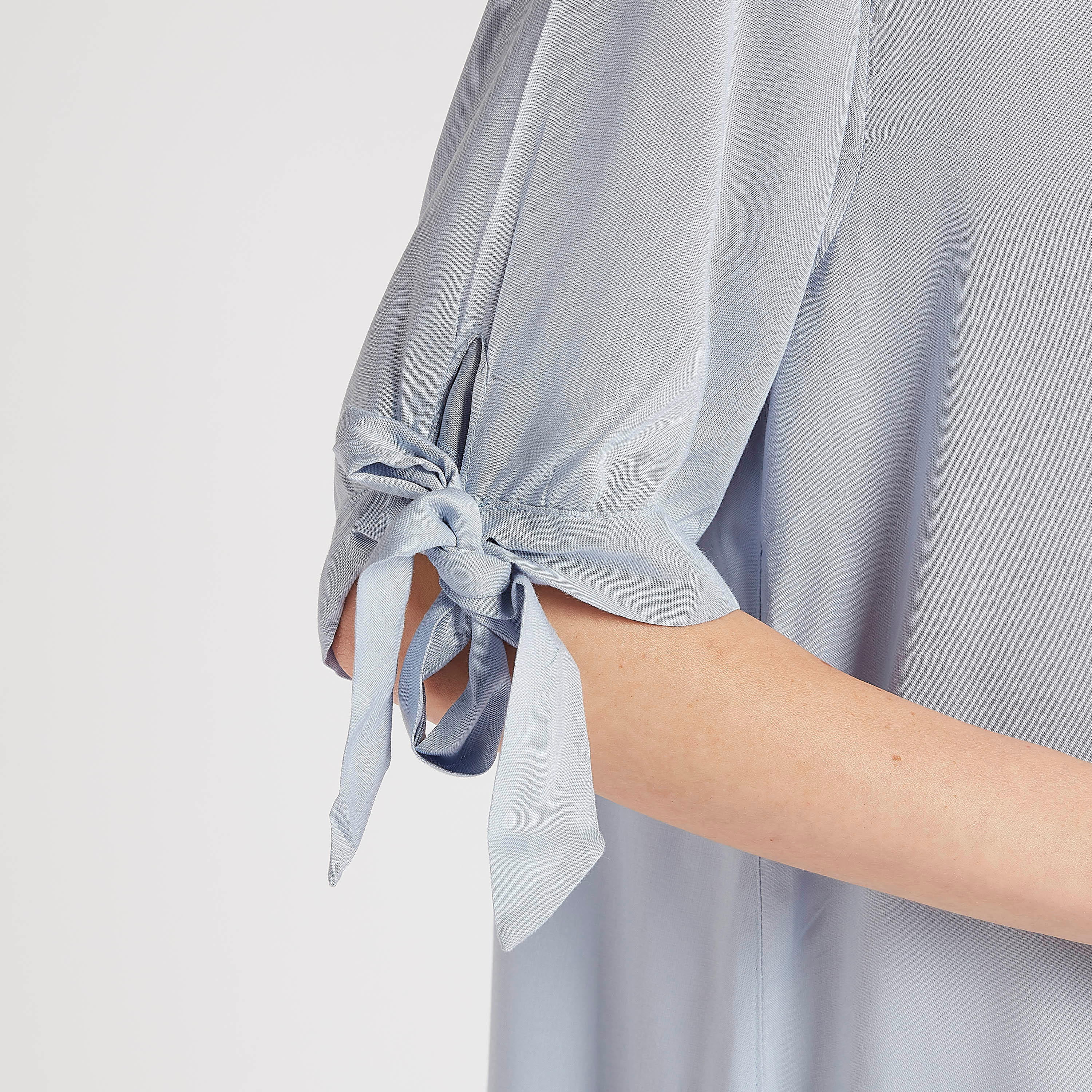 قميص نوم مستدام متنوّع بأكمام بأطراف رباط - طقم من قطعتين-women-clothing-nightwear-nighties-image-7