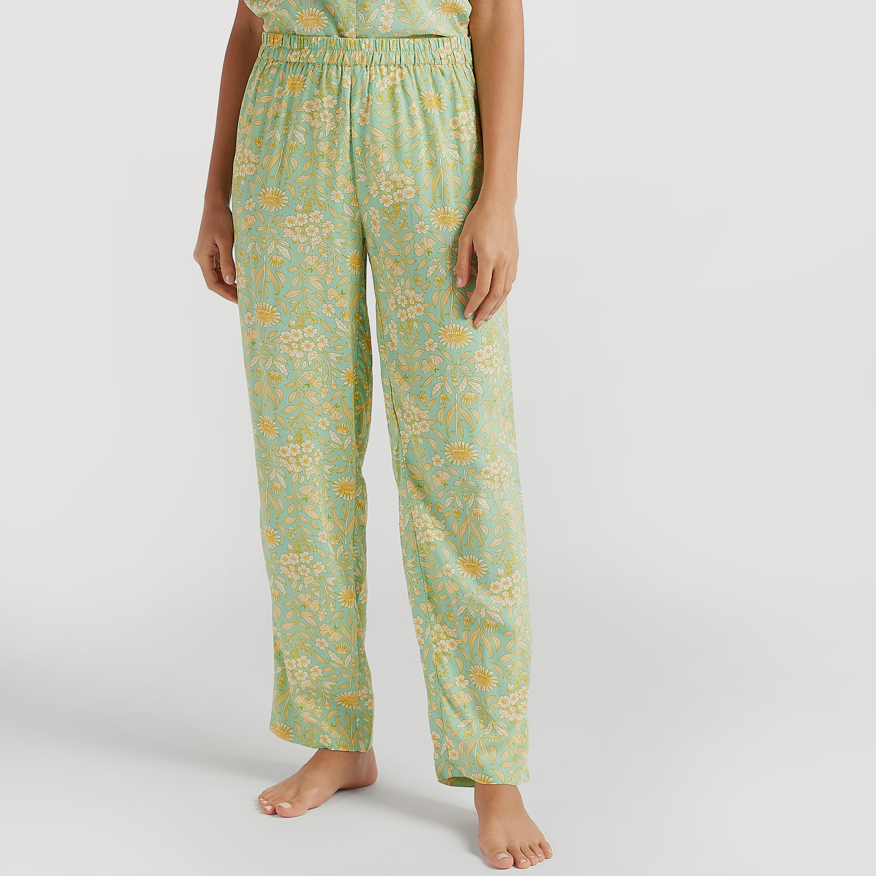 طقم بنطلون بيجاما وقميص بطبعات أزهار-women-clothing-nightwear-pyjamas-longsets-image-5