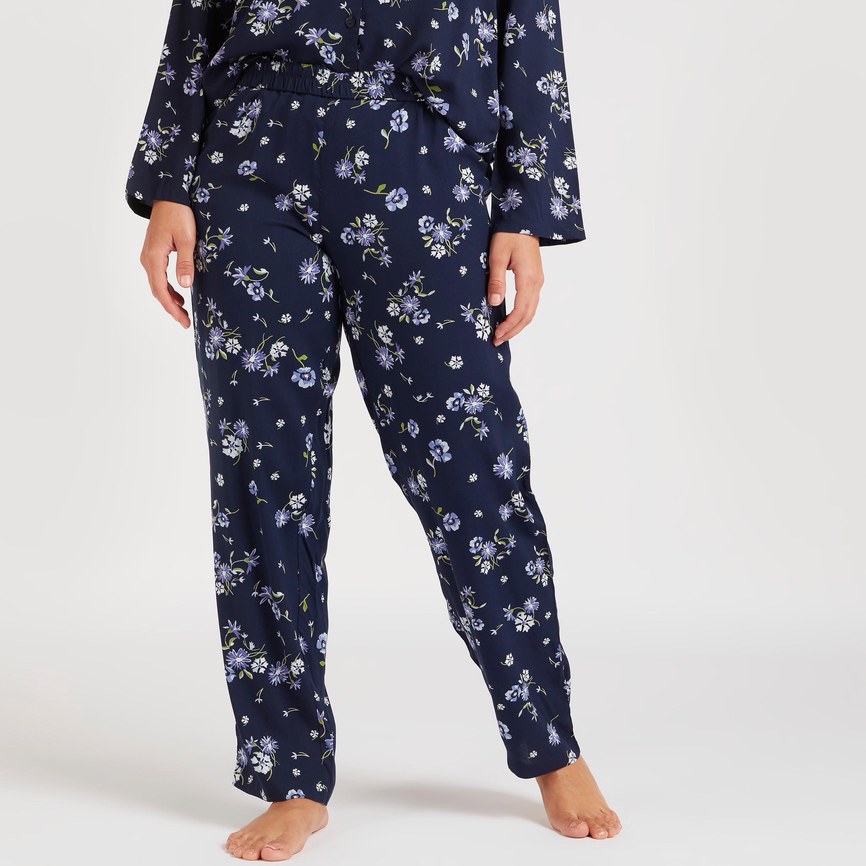 طقم بنطلون بيجاما وقميص بطبعات أزهار-women-clothing-nightwear-pyjamas-longsets-image-5