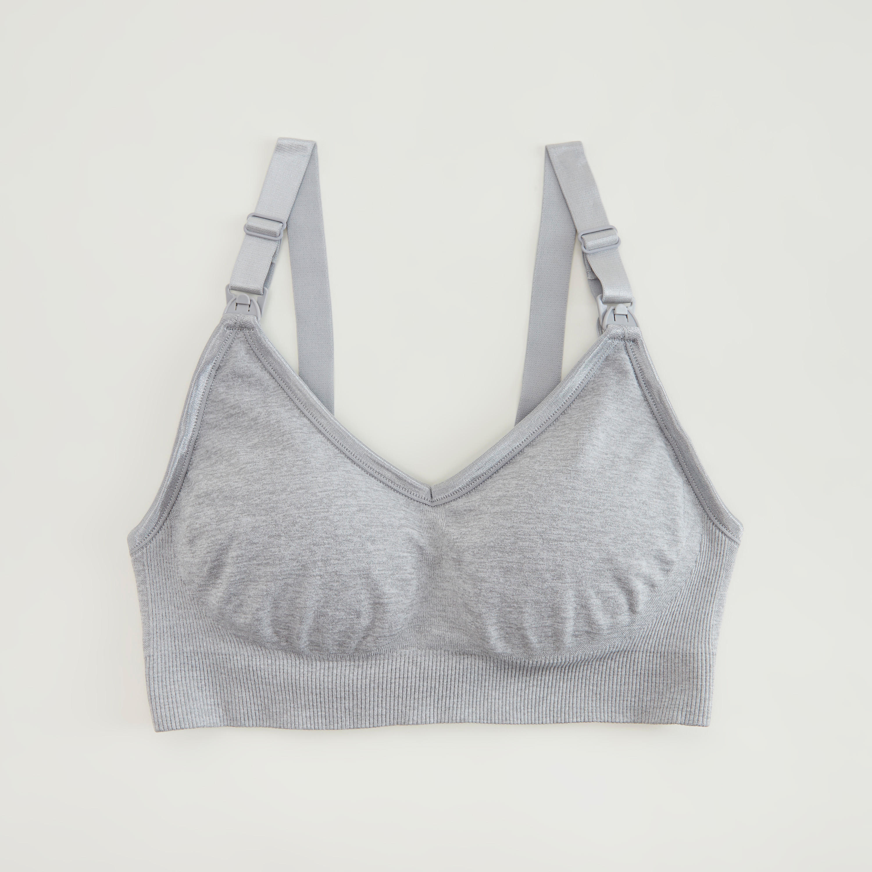 صدرية للحوامل مبطّنة متداخلة سادة بأحزمة قابلة للتعديل-women-clothing-lingerie-bras-image-4