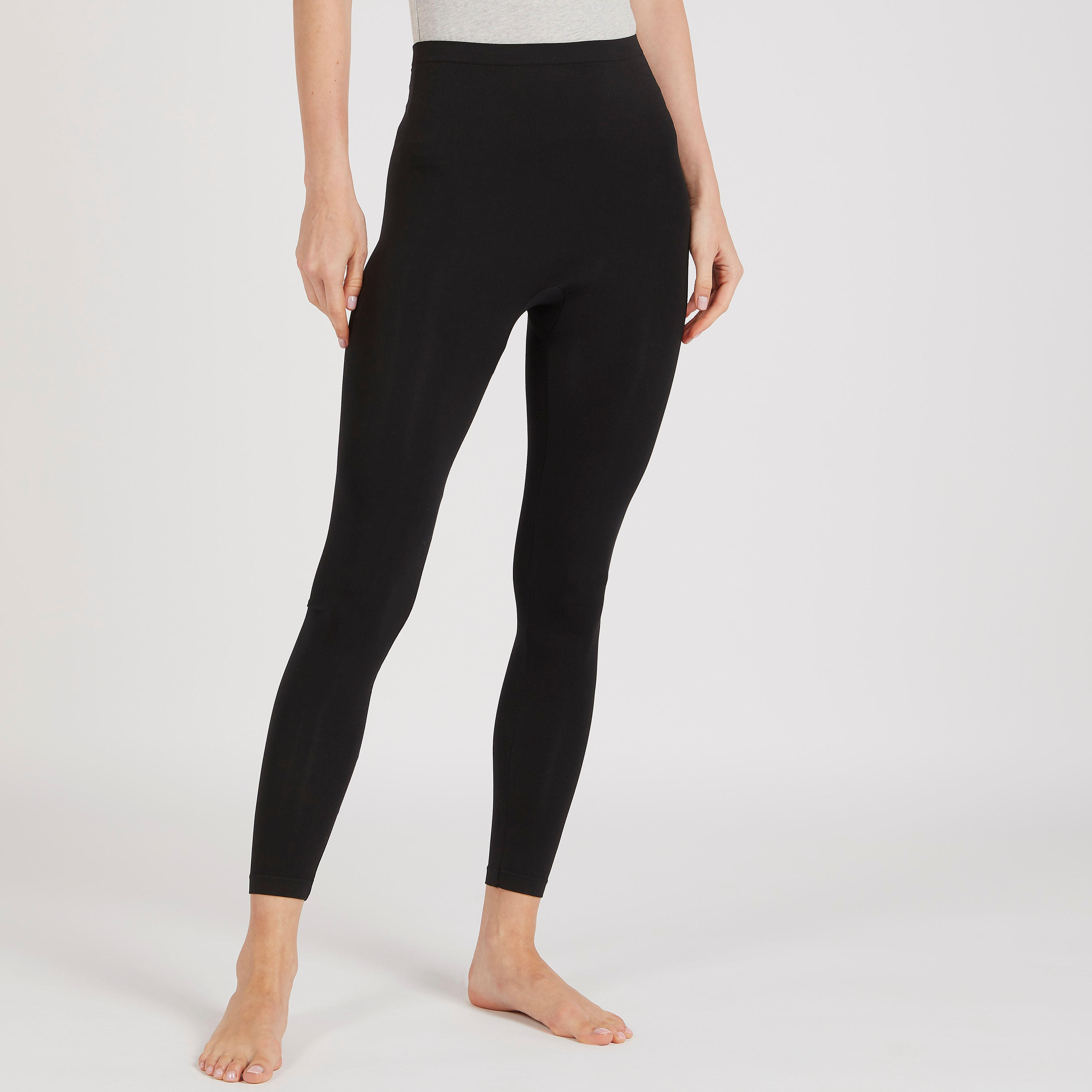بنطلون ليقنز تشكيل سادة بخصر مطّاطي-women-clothing-lingerie-shapewear-image-5