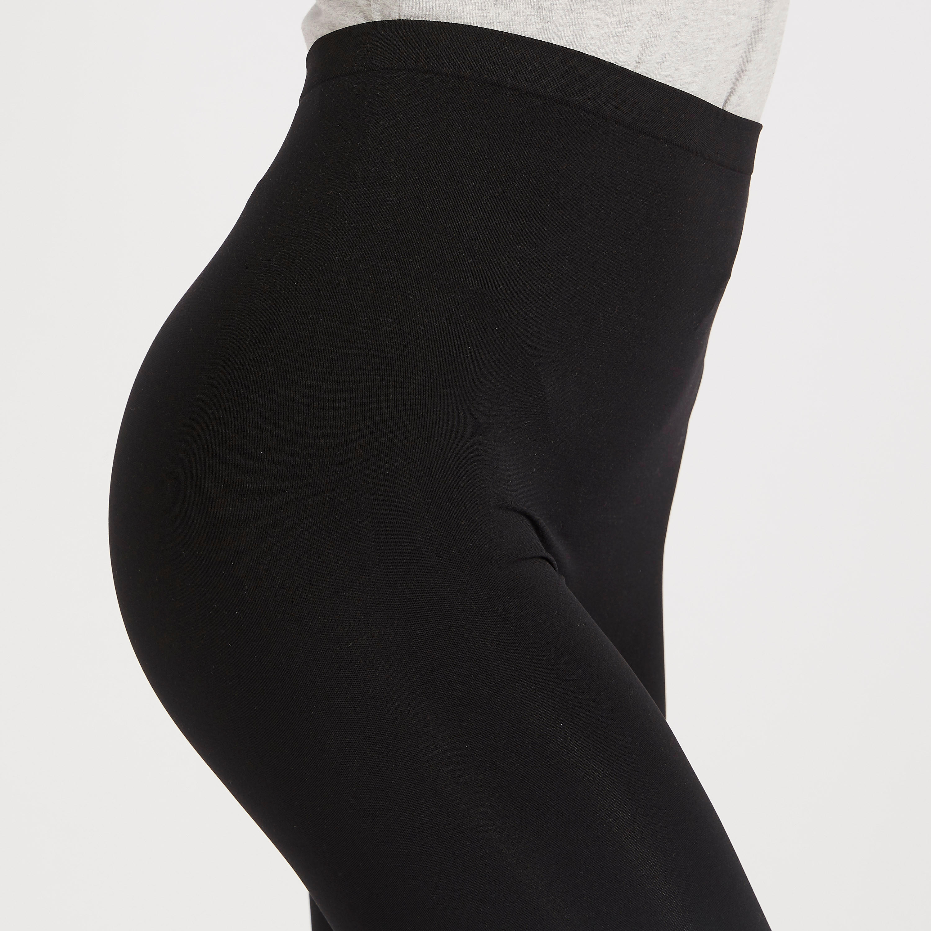 بنطلون ليقنز تشكيل سادة بخصر مطّاطي-women-clothing-lingerie-shapewear-image-3