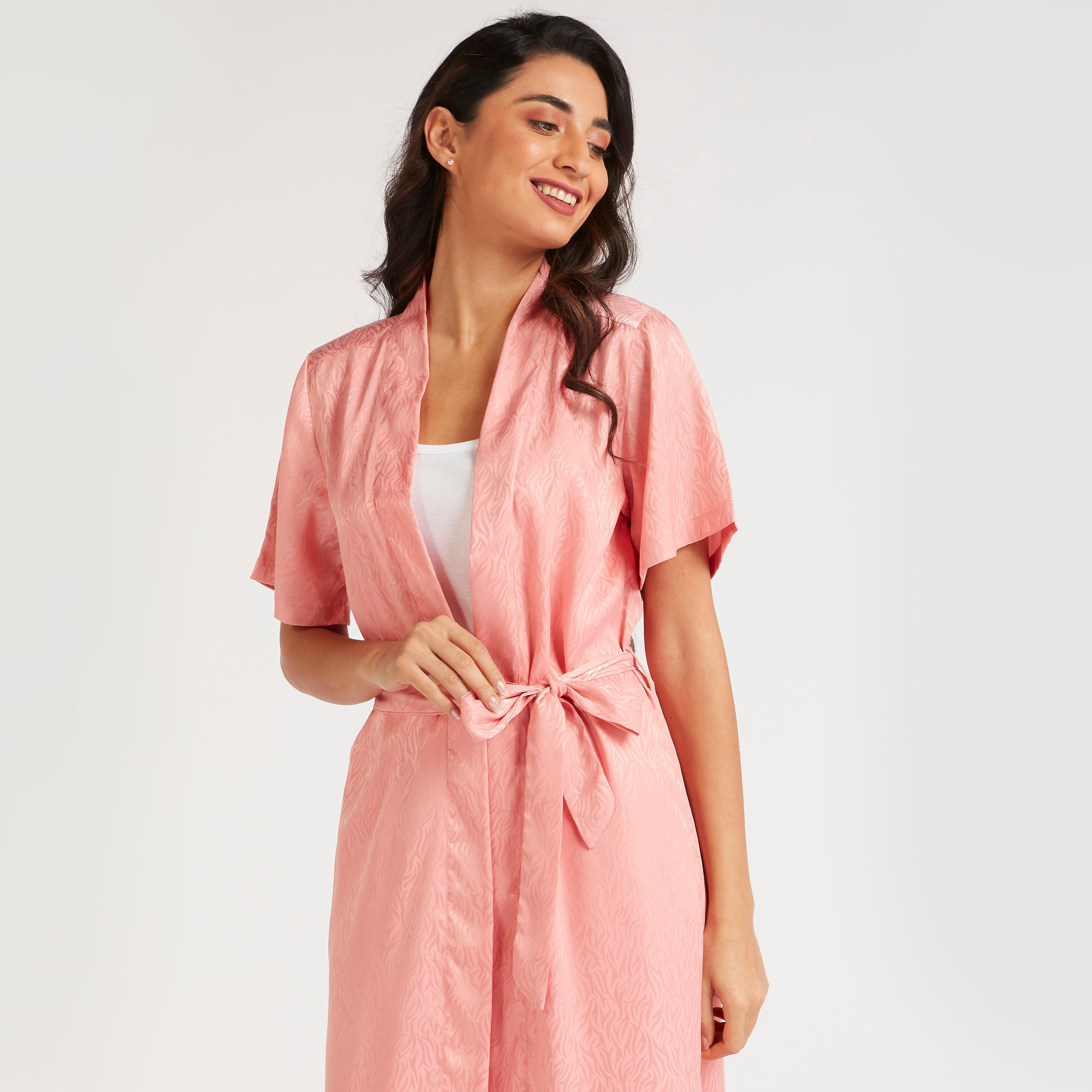 ثوب نوم بطبعات وحزام رباط-women-clothing-nightwear-robes-image-3
