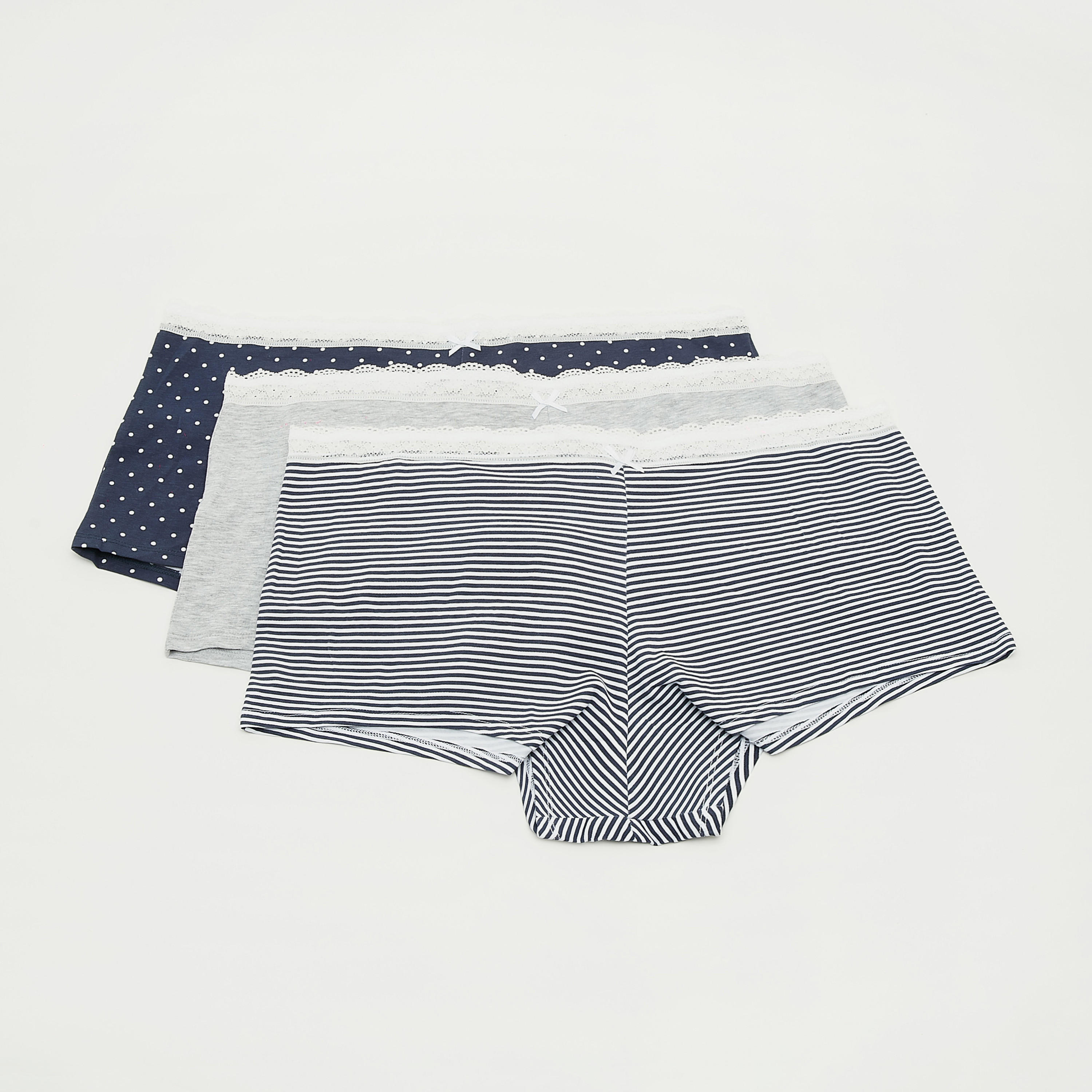 سراويل داخليّة هيبستر بطبعات ودانتيل - طقم من 3-women-clothing-lingerie-panties-image-1