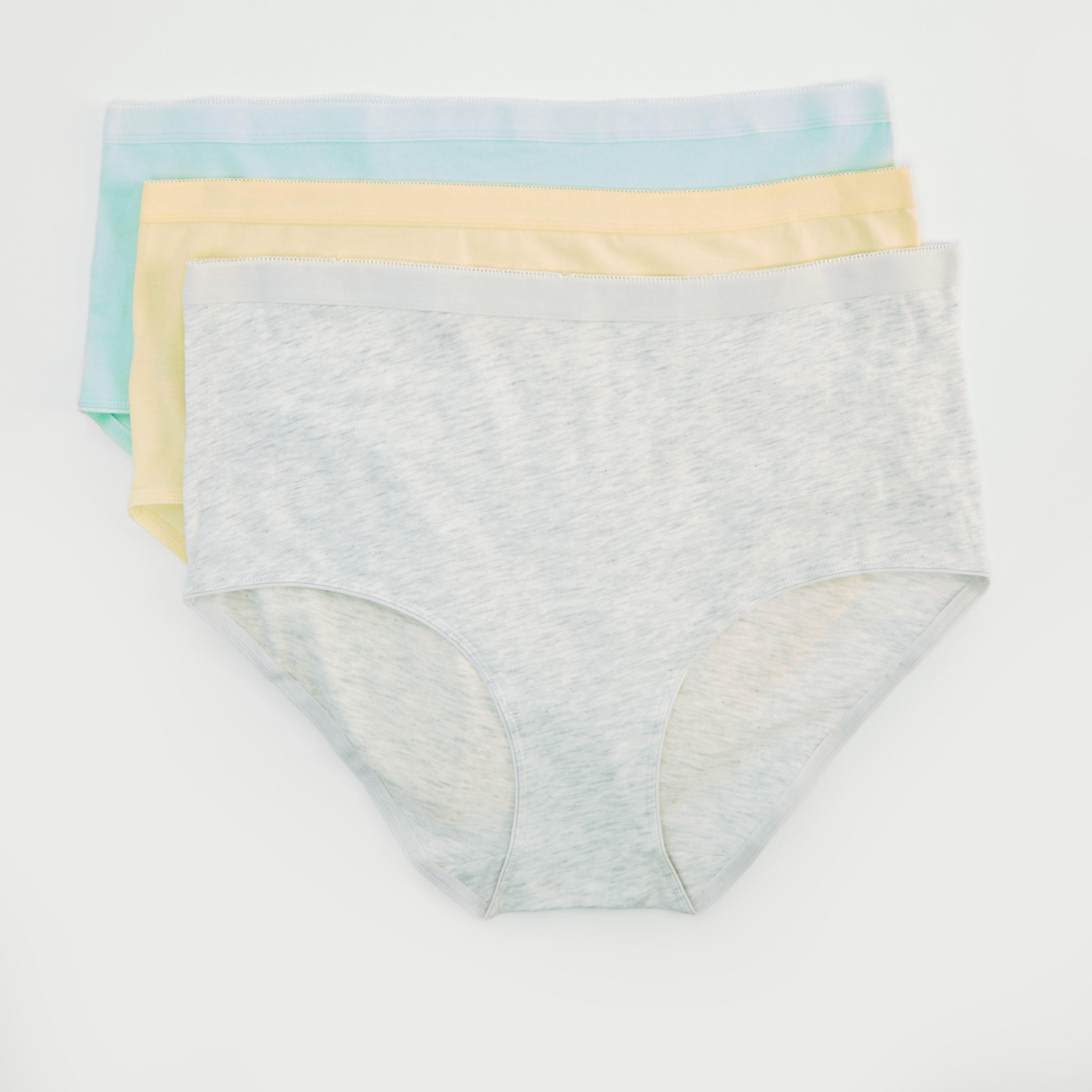 سراويل داخليّة كلاسيك سادة بخصر مطّاطي - طقم من 3 قطع-women-clothing-lingerie-panties-image-4