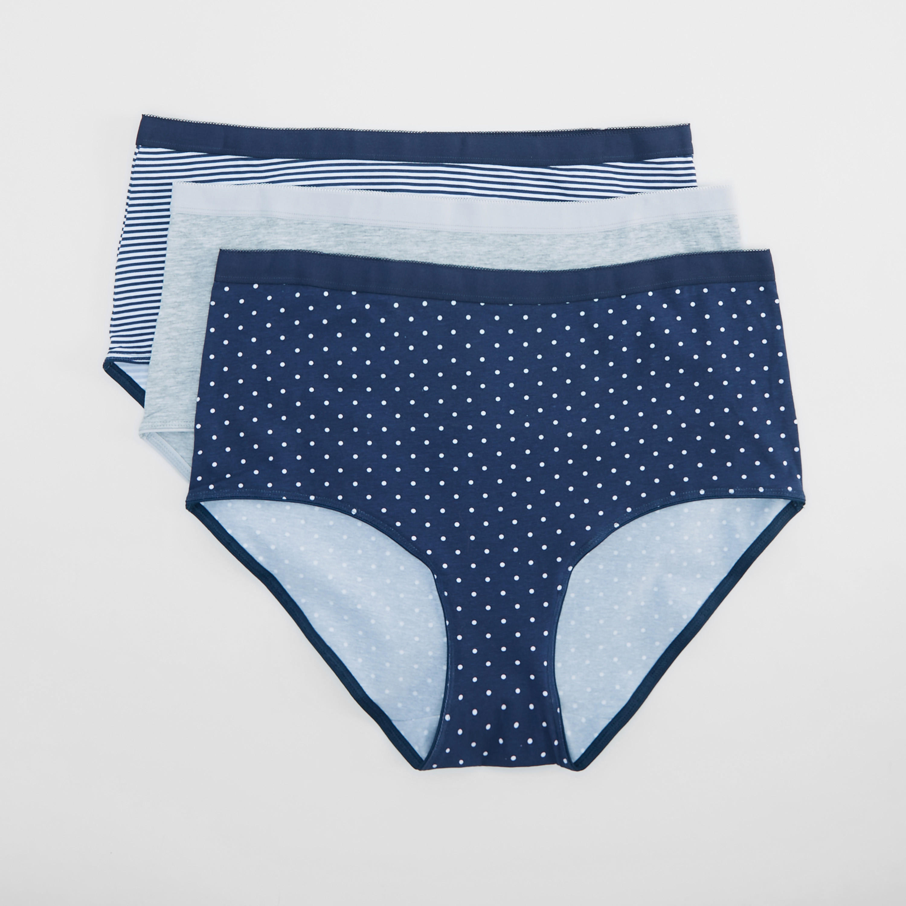 Set of 3 - Assorted Classic Briefs with Elasticated Waist-women-clothing-lingerie-panties-image-1