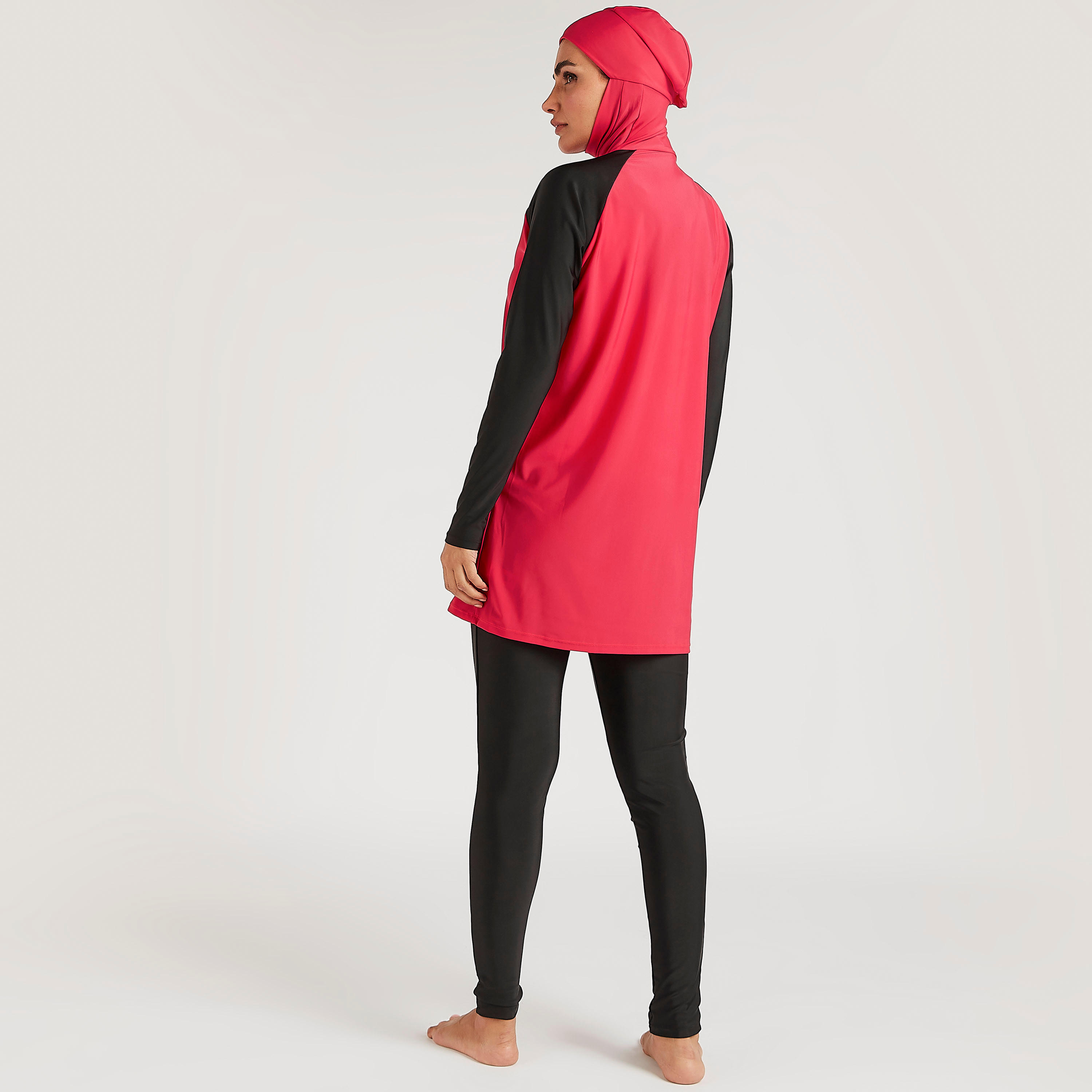 طقم بوركيني قطعتين سادة-women-clothing-swimandbeach-swimsuits-image-2