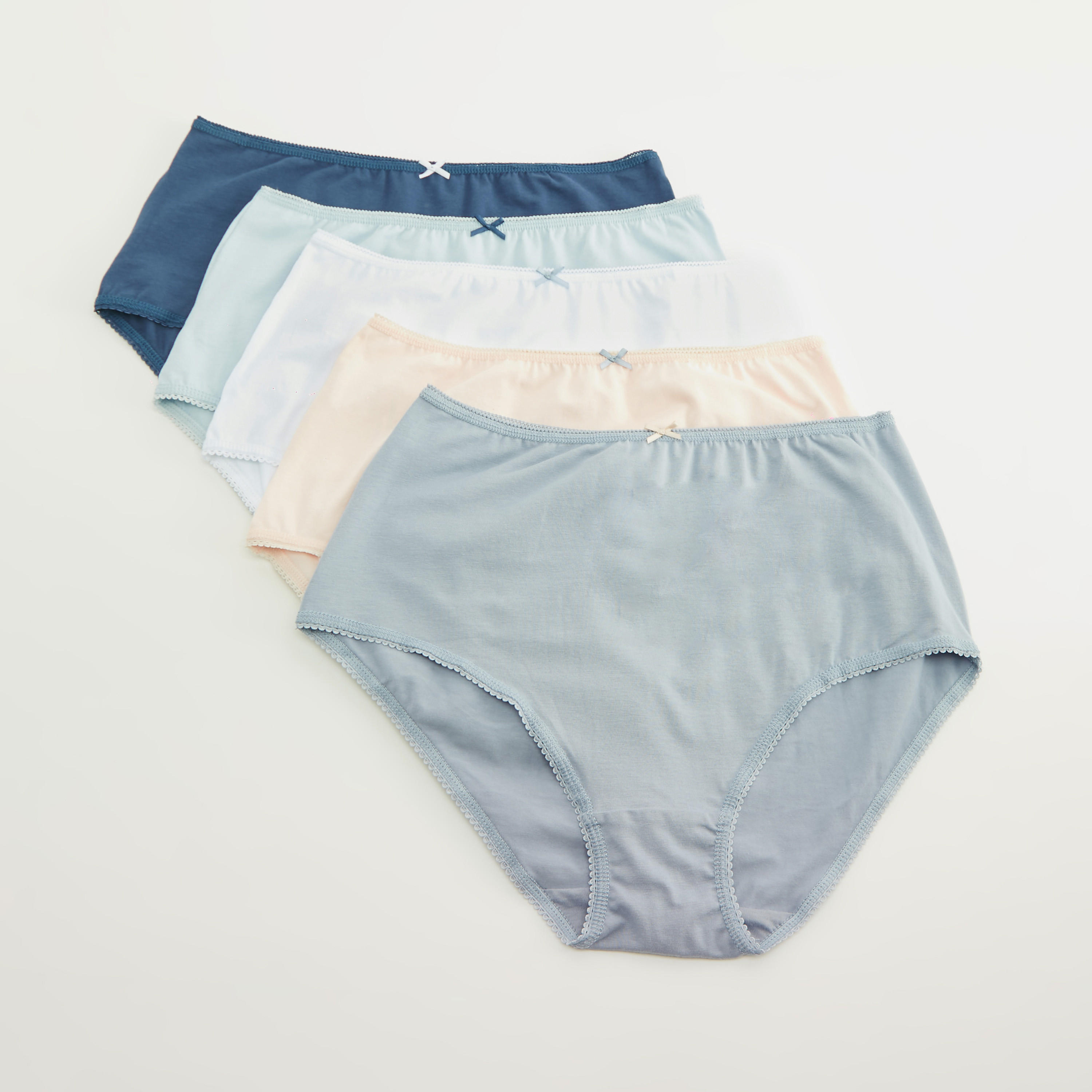 سراويل داخليّة سادة بخصر مطّاطي - طقم من 3 قطع-women-clothing-lingerie-panties-image-1