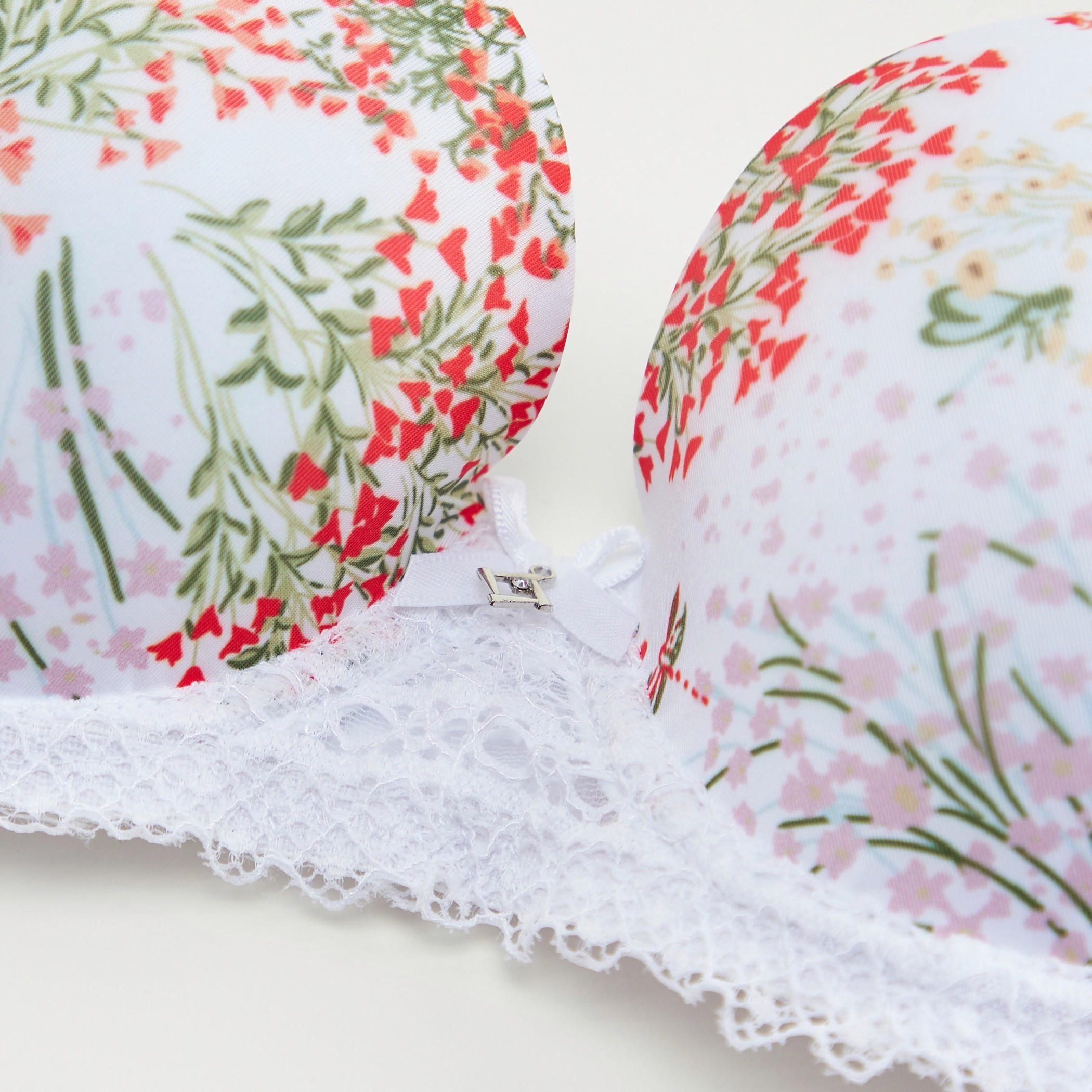 صدرية بلانج مبطنة بسلك وطبعات أزهار وتفاصيل دانتيل-women-clothing-lingerie-bras-image-2