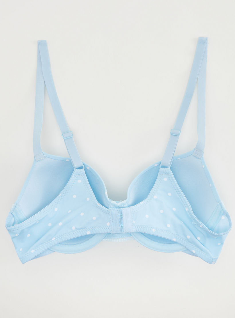 صدريّة ديمي منقّطة بطبعات منقّطة وزينة فيونكة-women-clothing-lingerie-bras-image-2