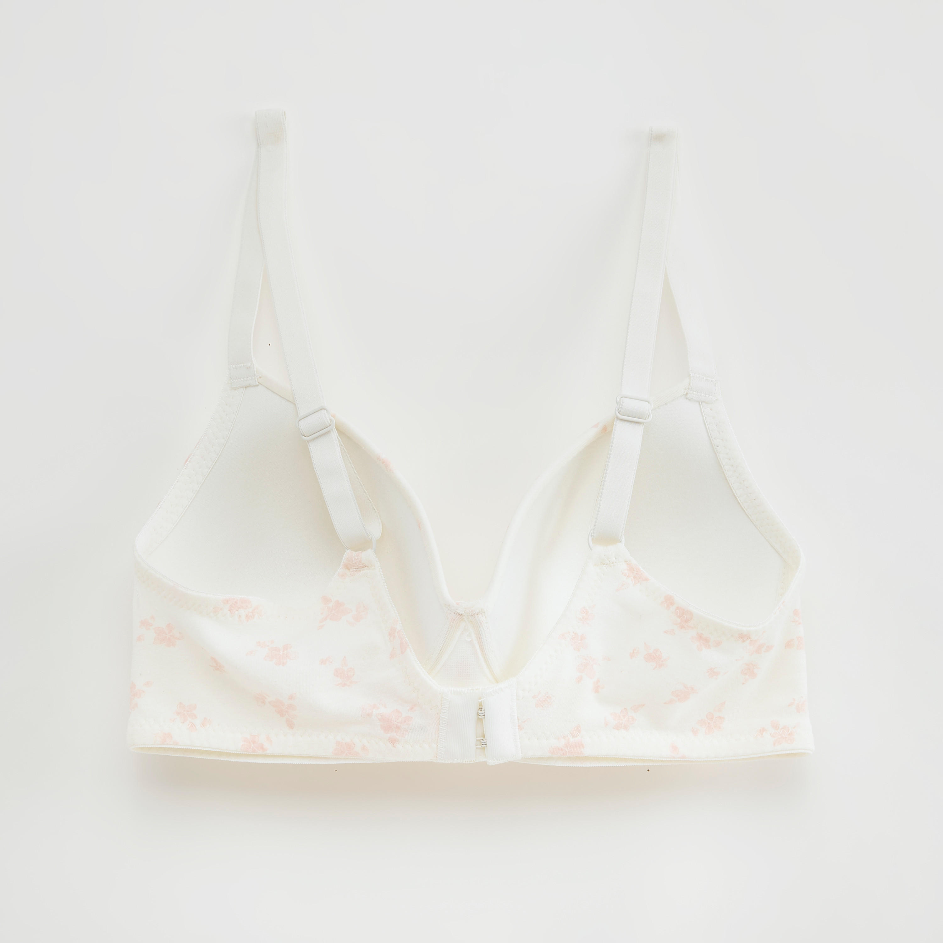 صدريّة ديمي بتفاصيل دانتيل وطبعات أزهار وحمّالات قابلة للتّعديل-women-clothing-lingerie-bras-image-2