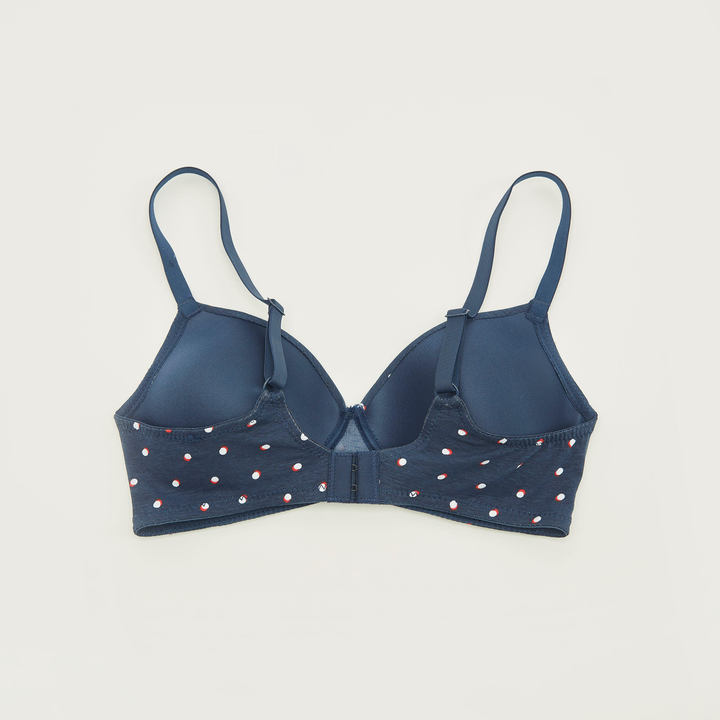 Printed Padded Demi Bra with Hook and Eye Closure-women-clothing-lingerie-bras-image-3