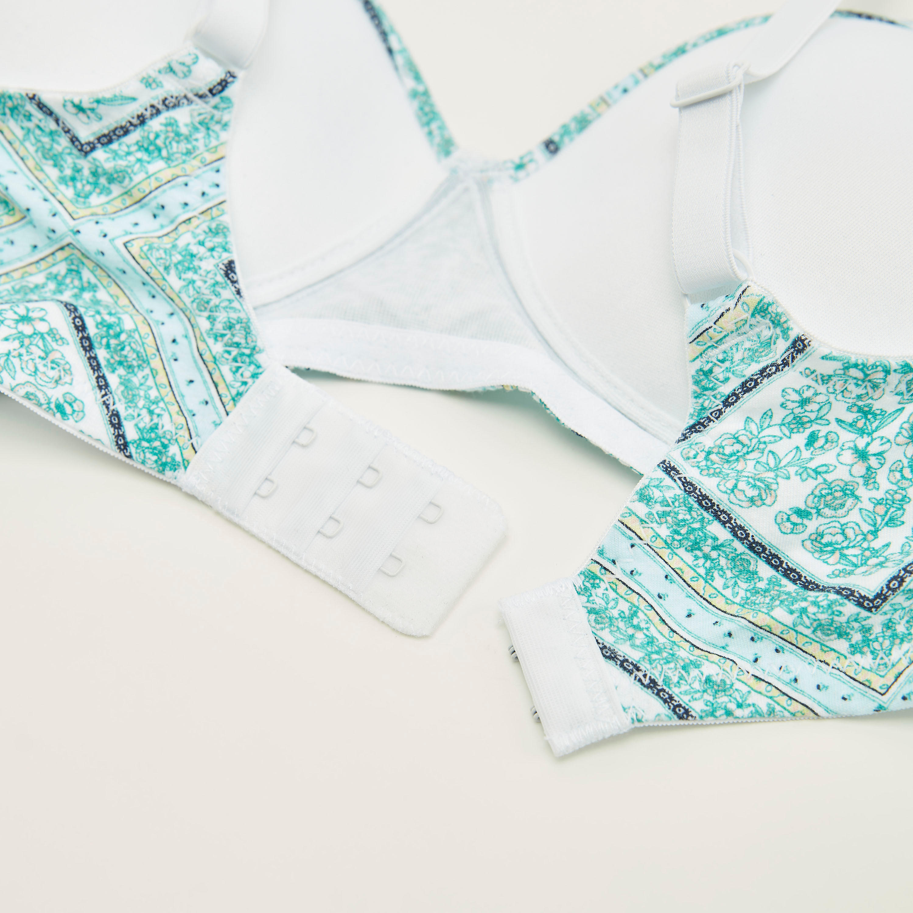 Printed Padded Demi Bra with Hook and Eye Closure-women-clothing-lingerie-bras-image-4