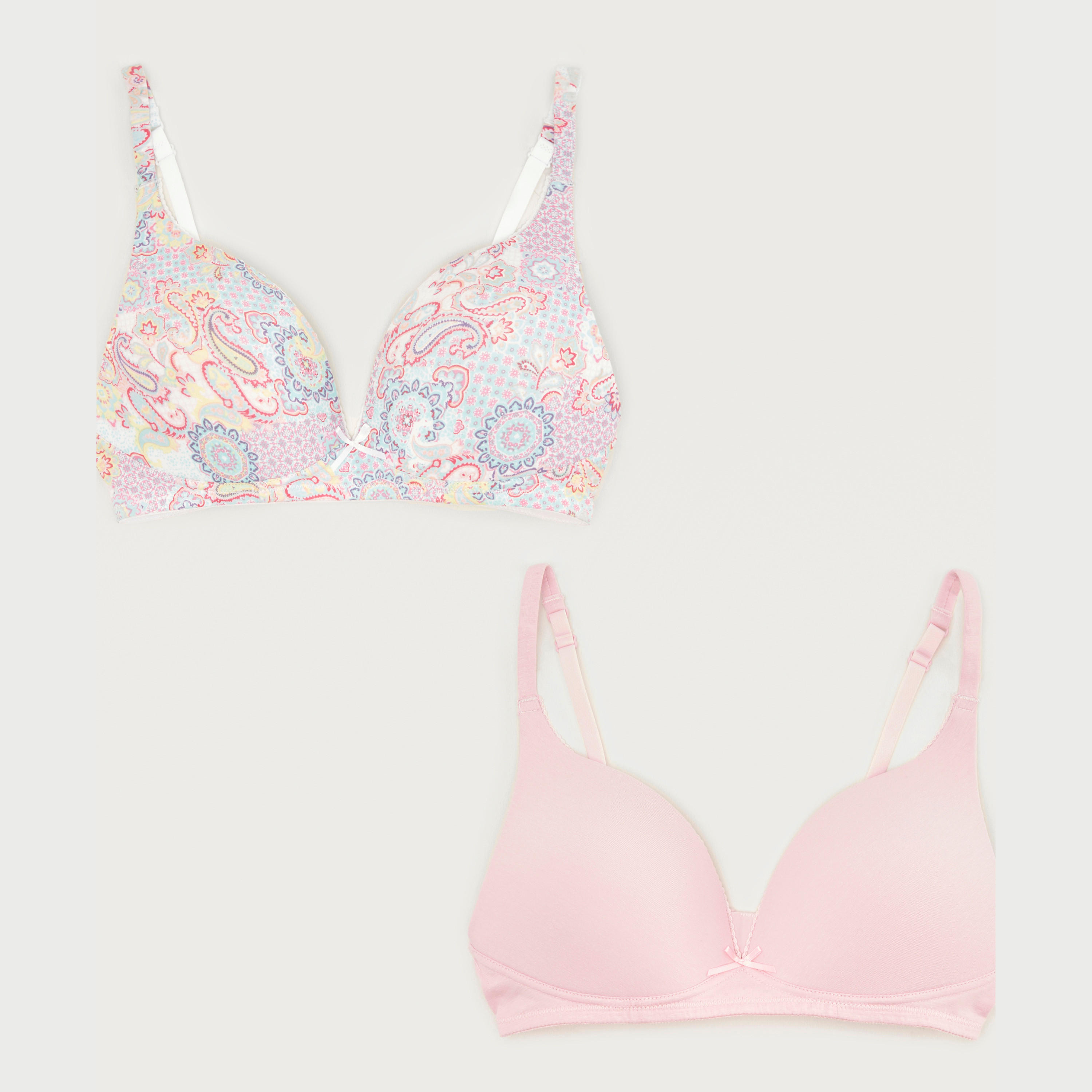 صدريّة بلانج مبطّنة بخطاف إغلاق ناعم - طقم من قطعتين-women-clothing-lingerie-bras-image-1