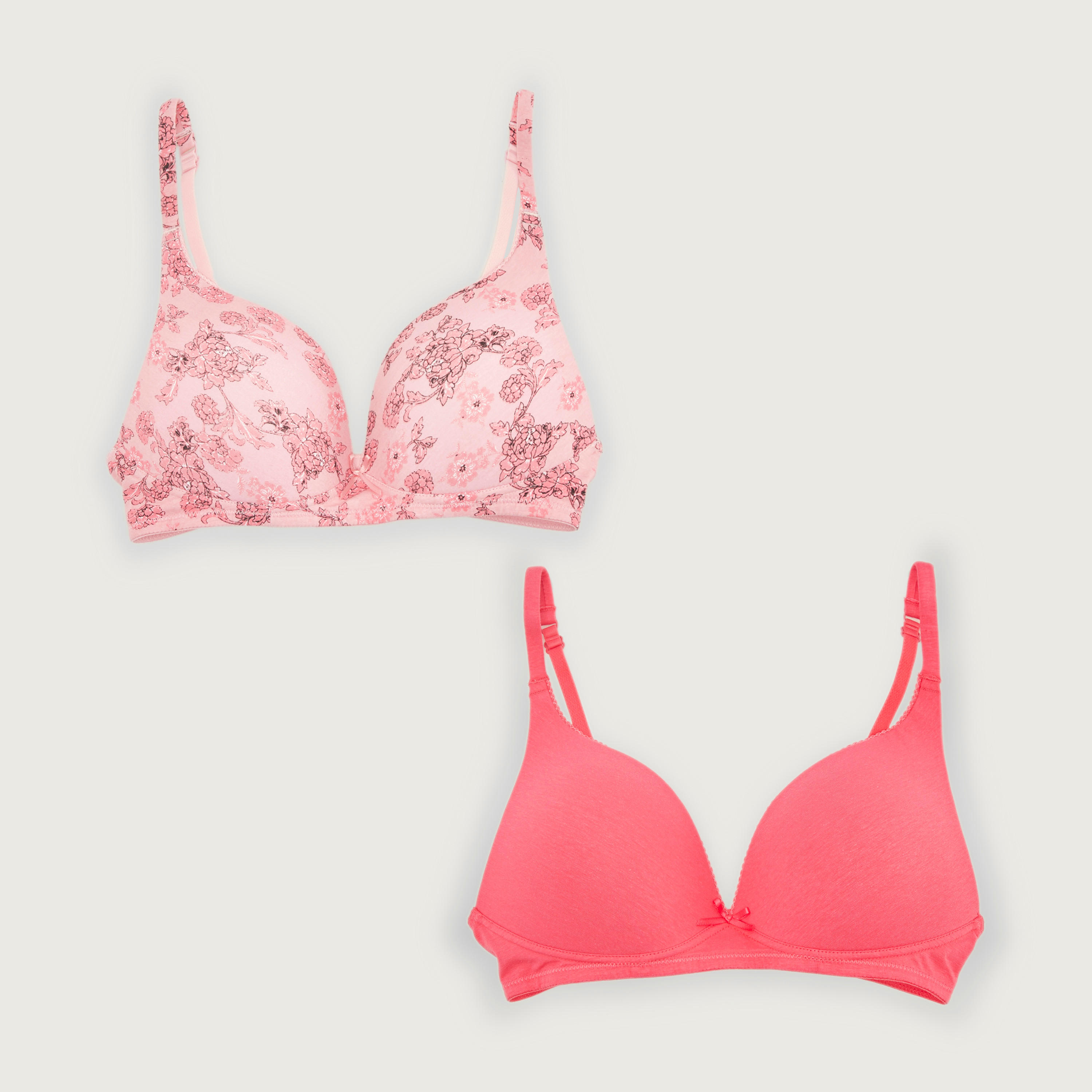 صدريّة بلانج مبطّنة بخطّاف إغلاق ناعم - طقم من قطعتين-women-clothing-lingerie-bras-image-1
