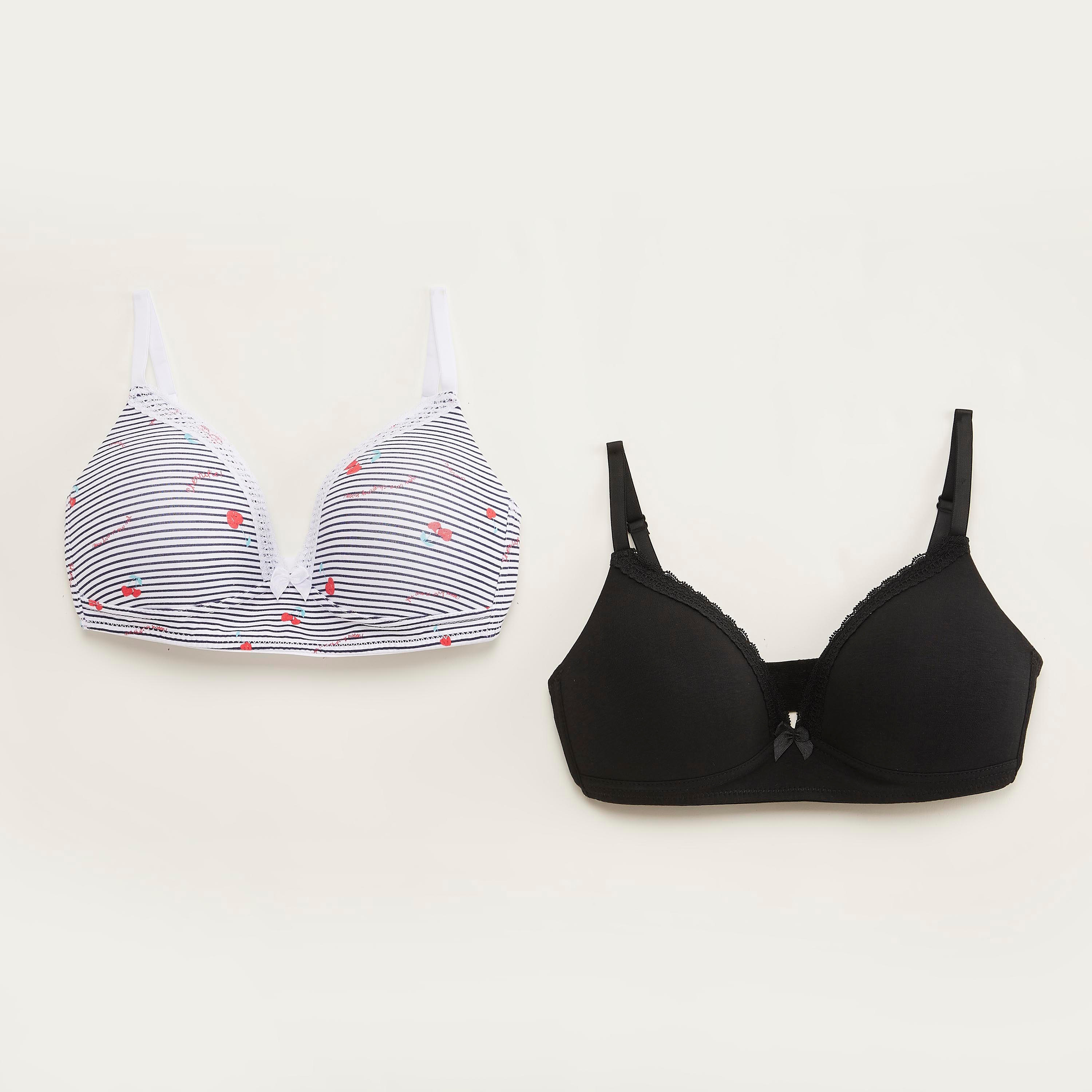 صدريّة بلانج مبطّنة متنوّعة لا سلكية - طقم من قطعتين-women-clothing-lingerie-bras-image-1