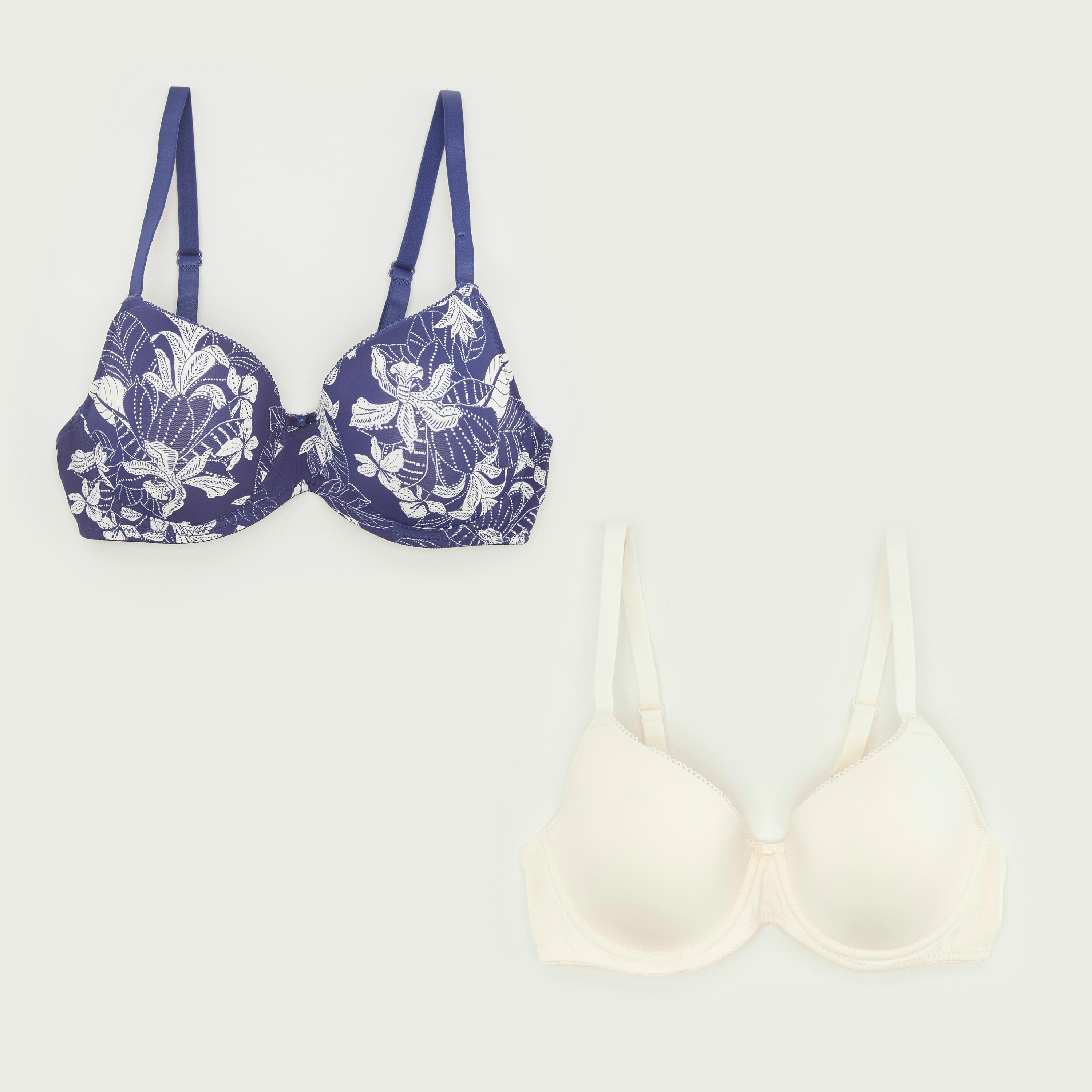صدريّة ديمي مبطّنة بخطّاف إغلاق - طقم من قطعتين متنوّعتين-women-clothing-lingerie-bras-image-1