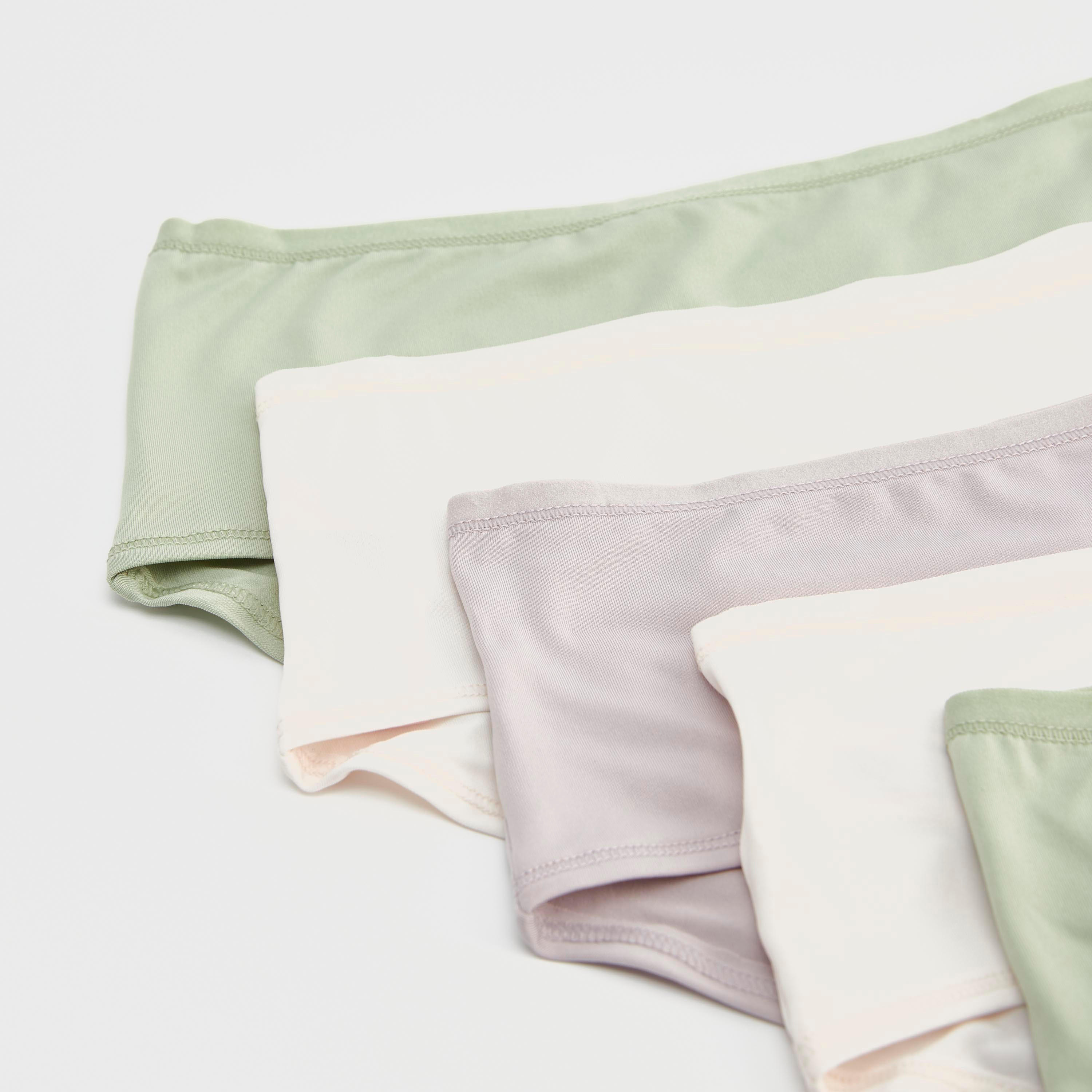 Set of 5 - Solid Boyshort Briefs with Elasticated Waistband-women-clothing-lingerie-panties-image-2