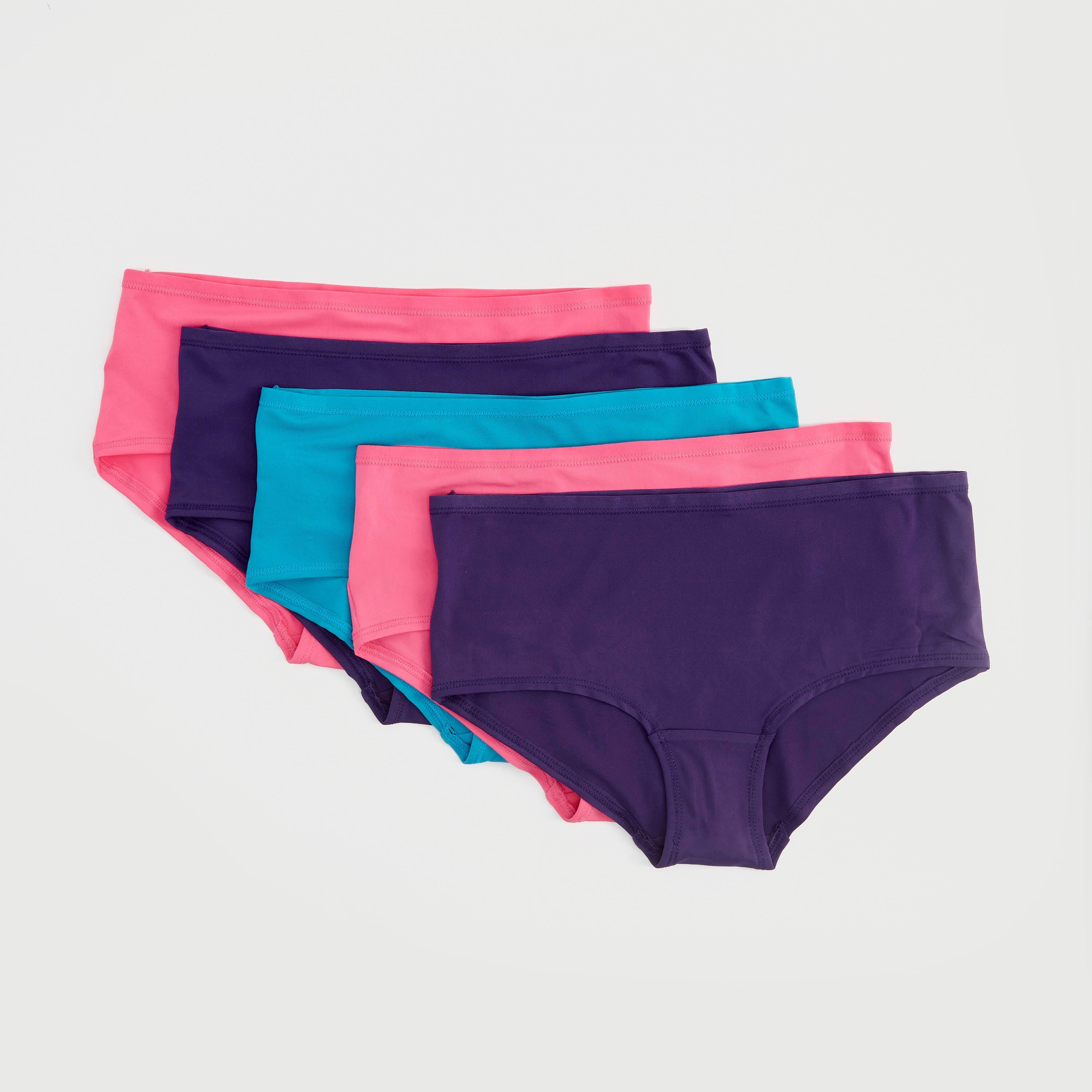 سراويل بوي شورت سادة - طقم من 5 قطع-women-clothing-lingerie-panties-image-4