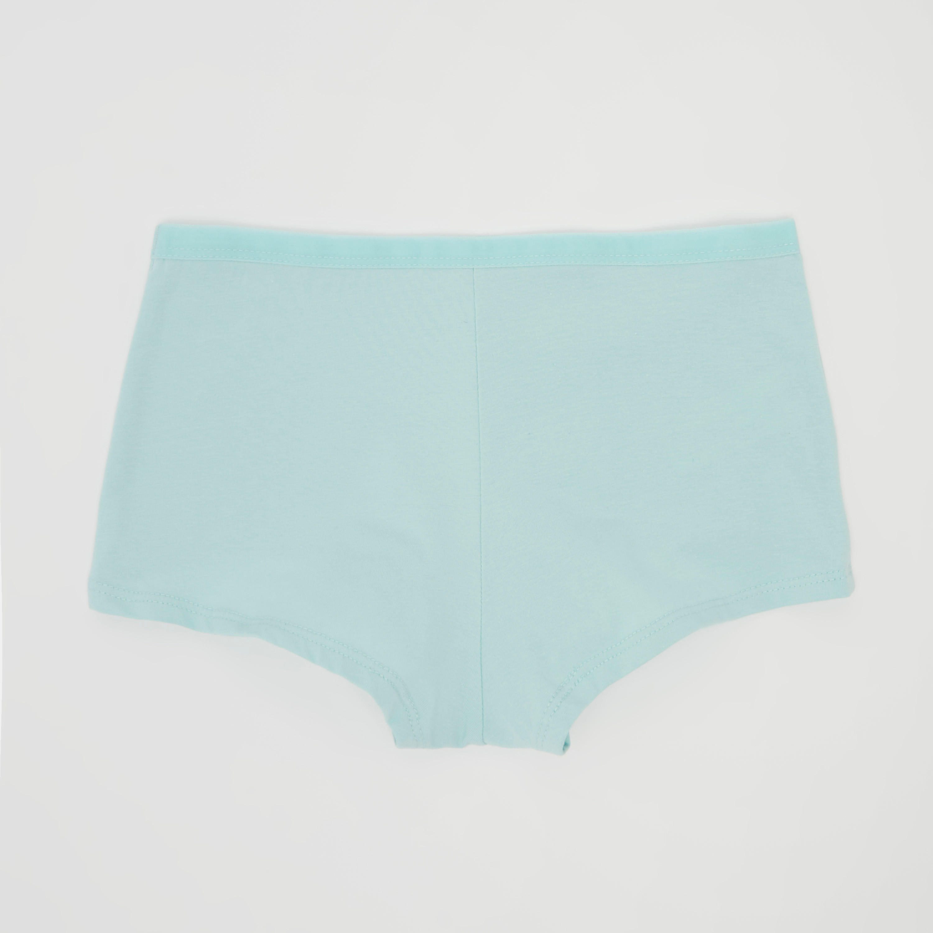 سراويل بوي شورت سادة بخصر مطّاطي - طقم من 5 قطع-women-clothing-lingerie-panties-image-4