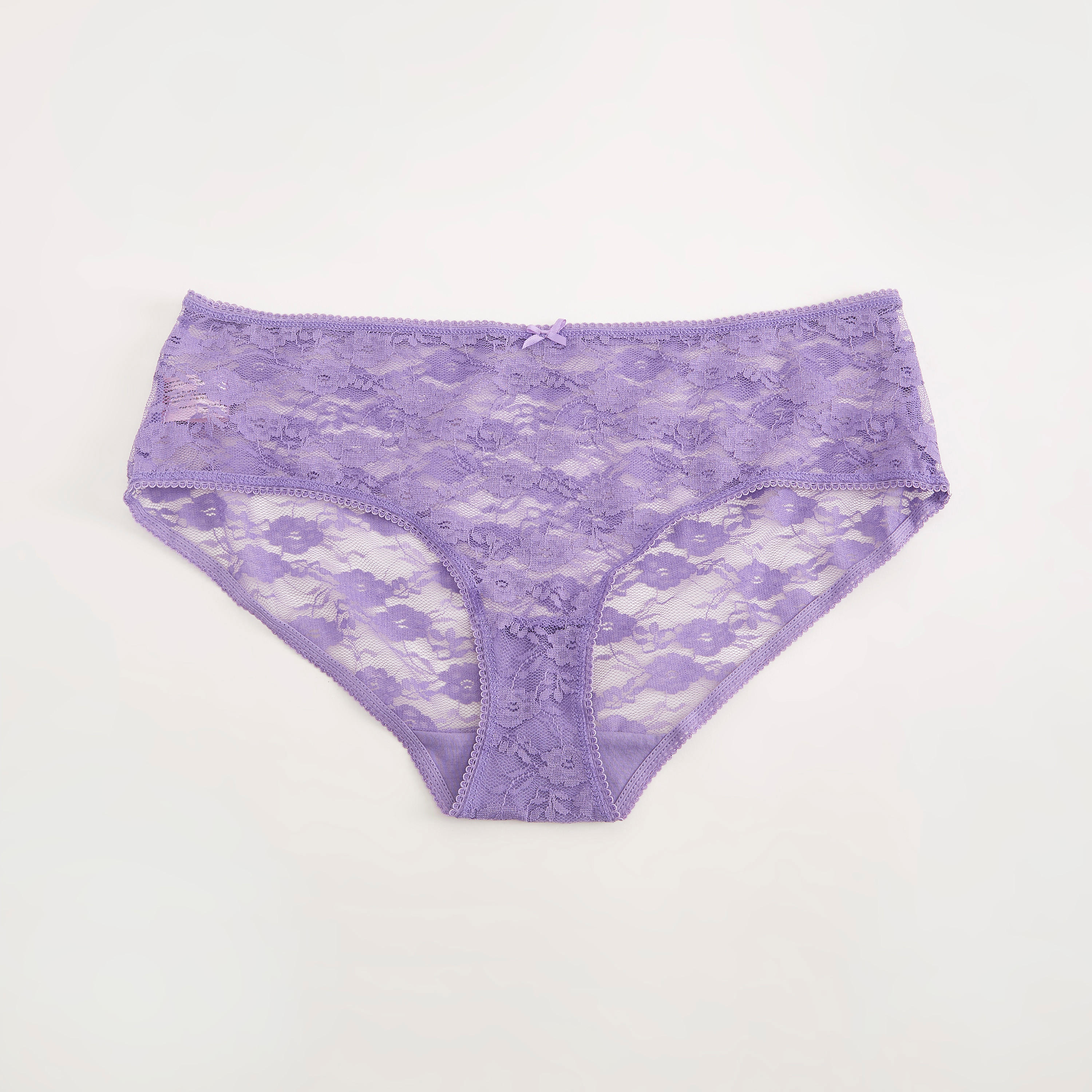 سراويل داخلية هيبستر دانتيل بتفاصيل فيونكة - طقم من 5 قطع-women-clothing-lingerie-panties-image-3