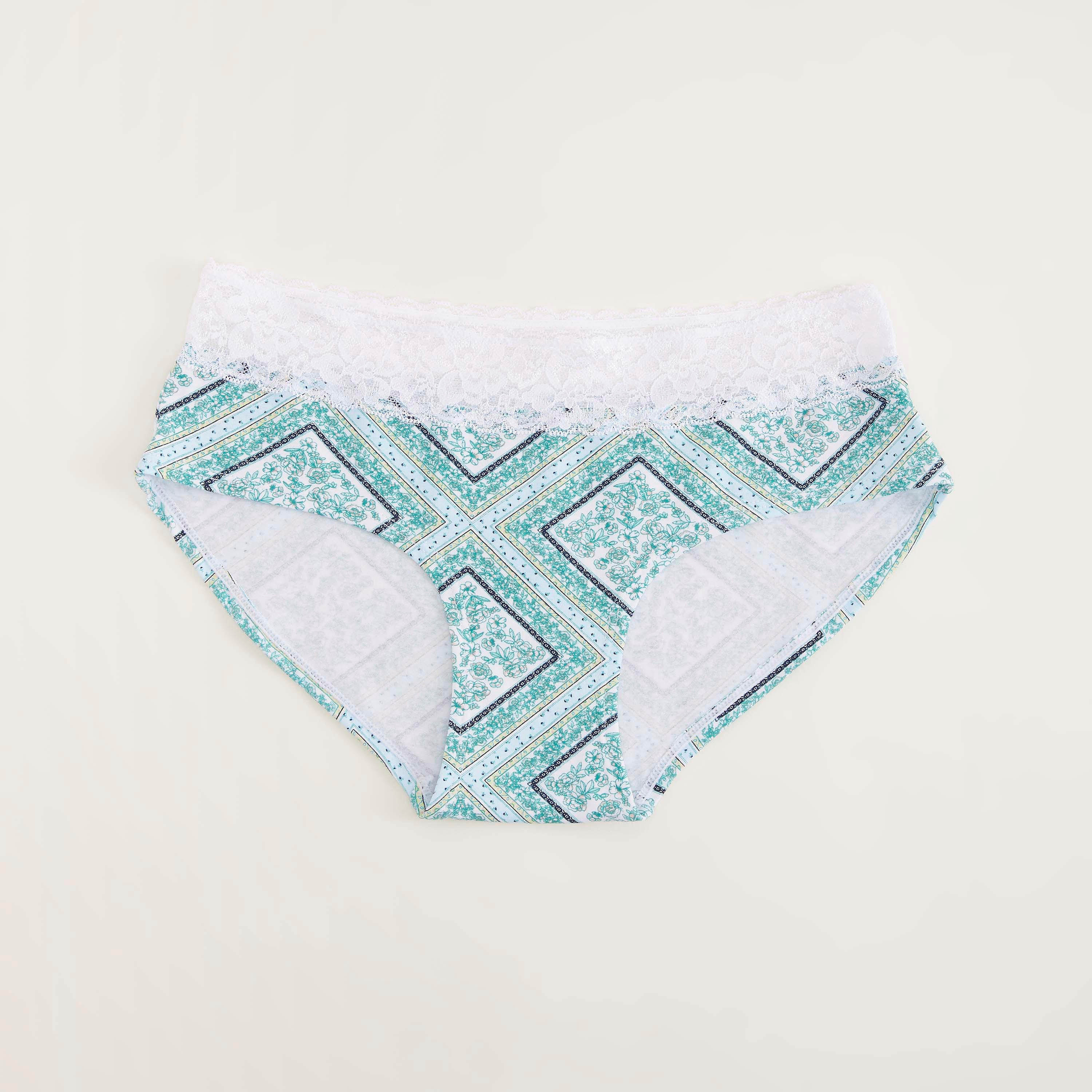 سروال داخلي بطبعات أزهار وتفاصيل دانتيل-women-clothing-lingerie-panties-image-1