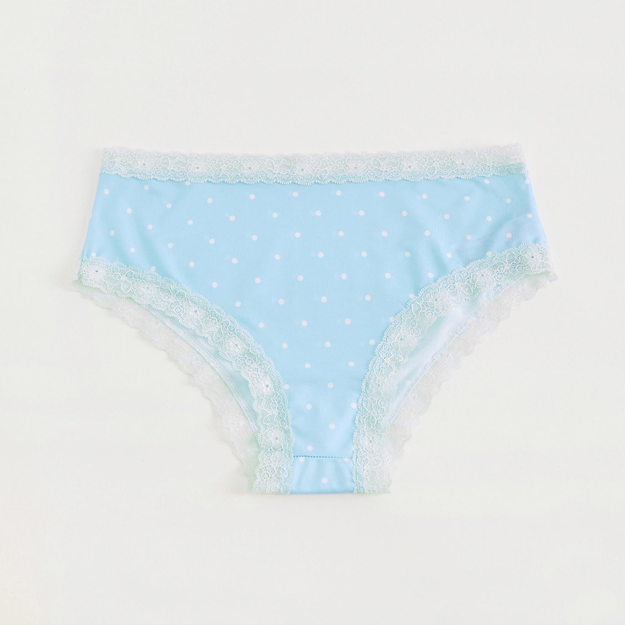 Polka Dot Bikini Briefs with Lace Detail-women-clothing-lingerie-panties-image-1