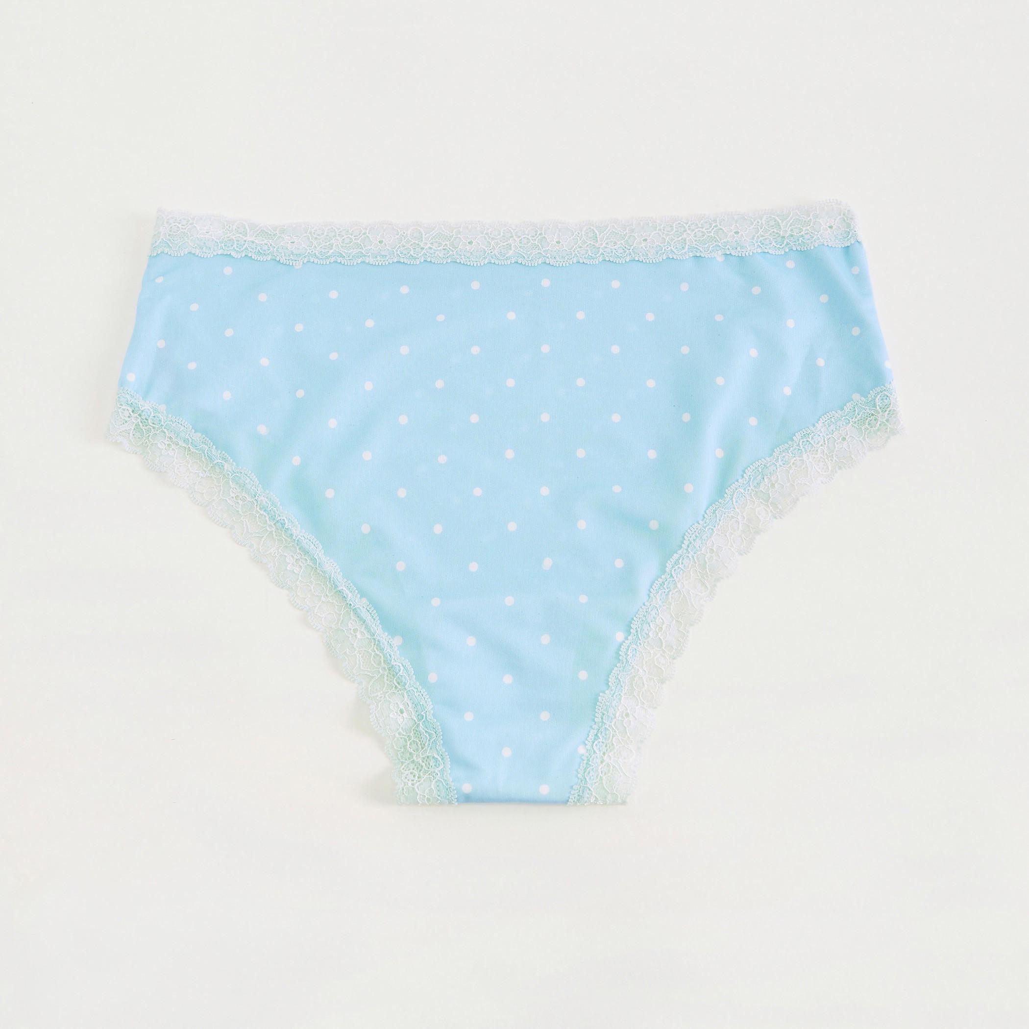 Polka Dot Bikini Briefs with Lace Detail-women-clothing-lingerie-panties-image-3