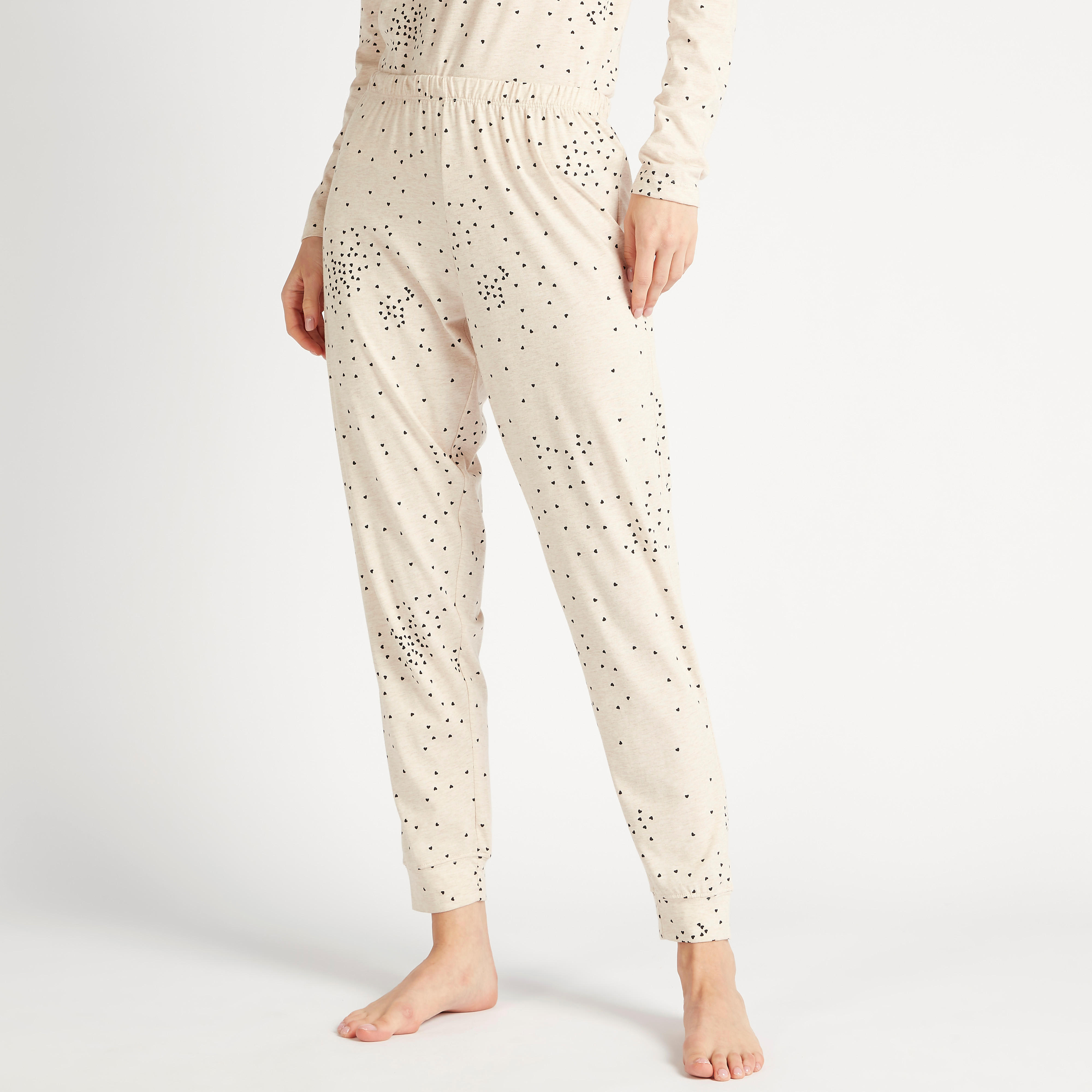 طقم بنطلون بيجاما وتيشيرت بطبعات قلب وياقة ضيّقة-women-clothing-nightwear-pyjamas-longsets-image-6