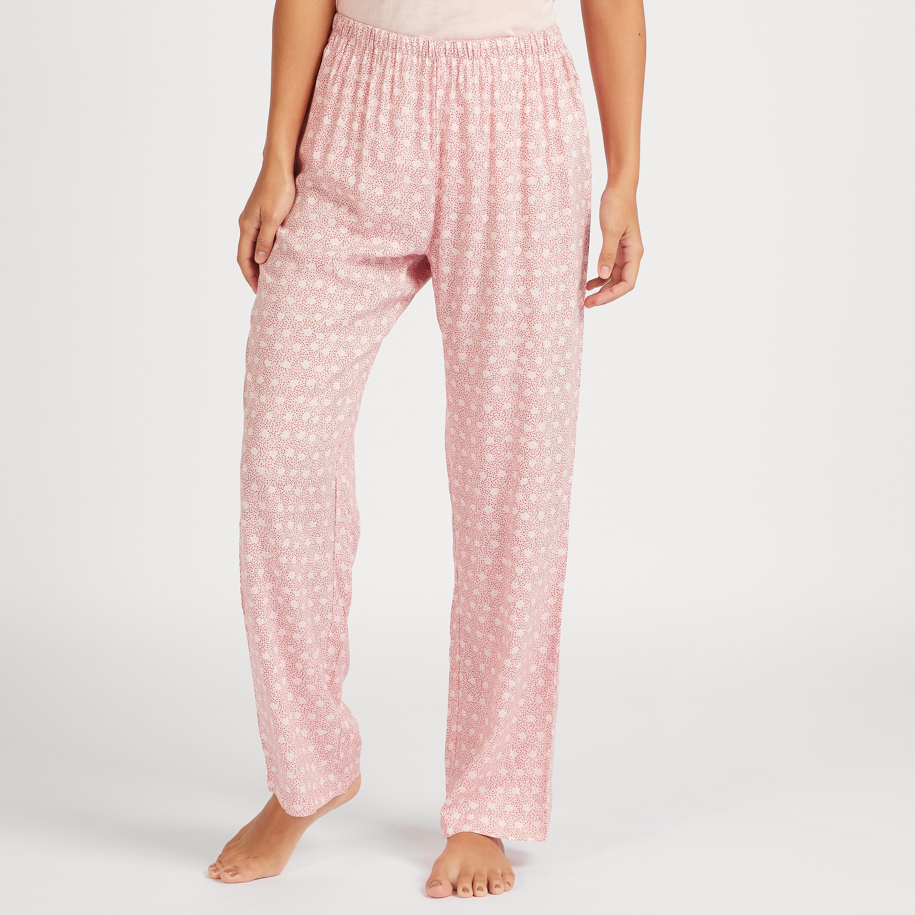 طقم بنطلون بيجاما وتيشيرت بياقة مستديرة وطبعات-women-clothing-nightwear-pyjamas-longsets-image-5