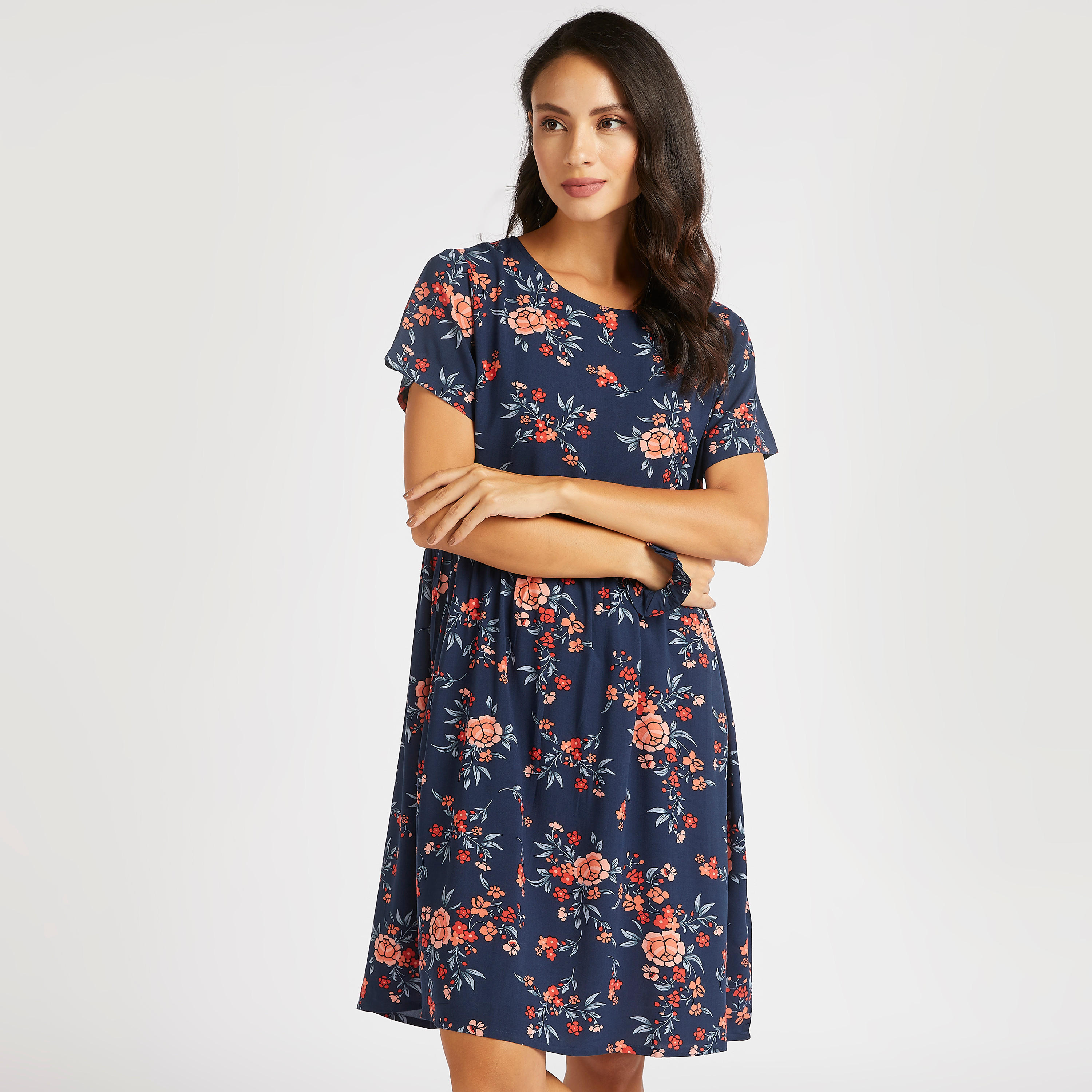 قميص نوم بياقة مستديرة - طقم من قطعتين متنوّعتين-women-clothing-nightwear-nighties-image-2