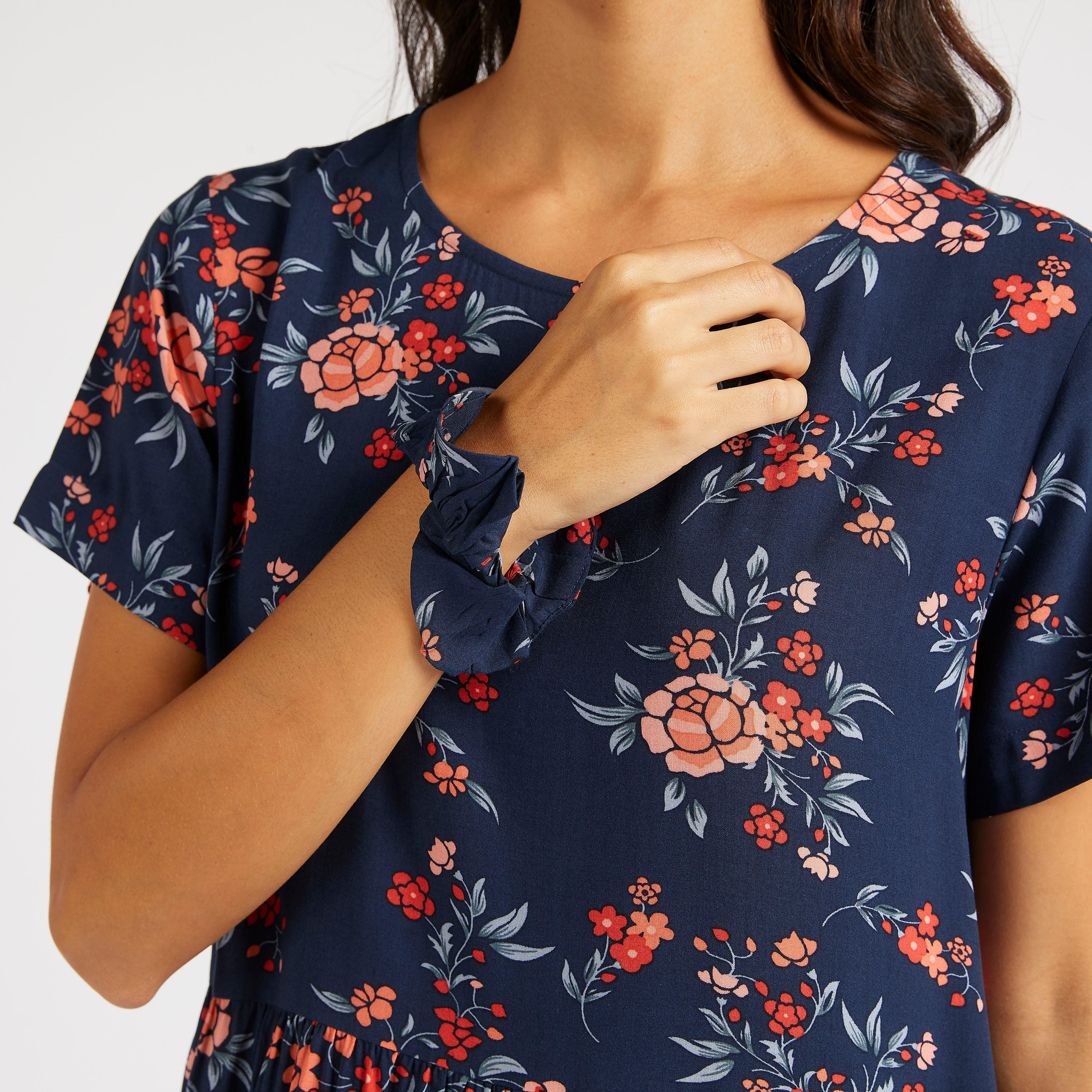 قميص نوم بياقة مستديرة - طقم من قطعتين متنوّعتين-women-clothing-nightwear-nighties-image-4