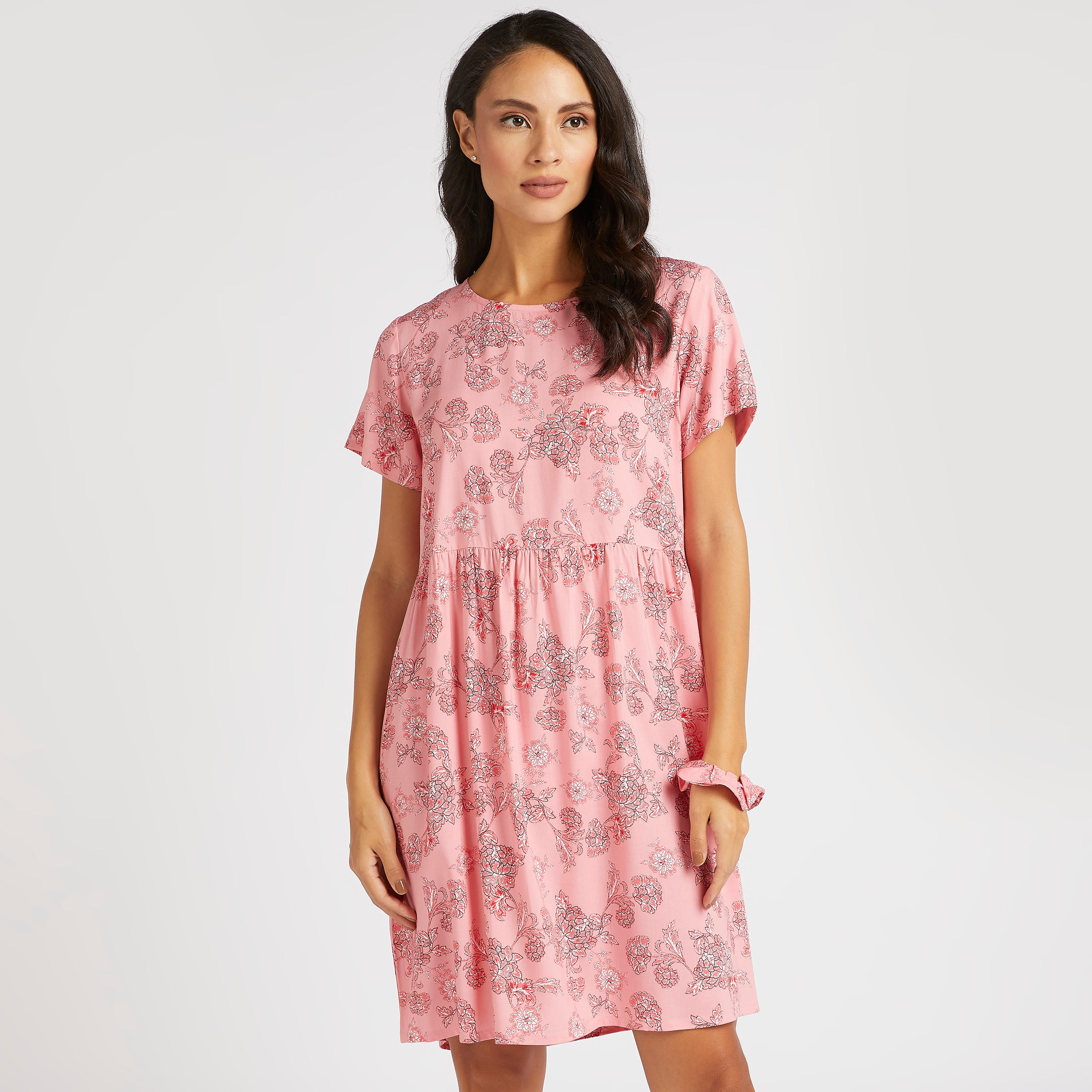 قميص نوم بطبعات حيوانات وأكمام قصيرة-women-clothing-nightwear-nighties-image-1