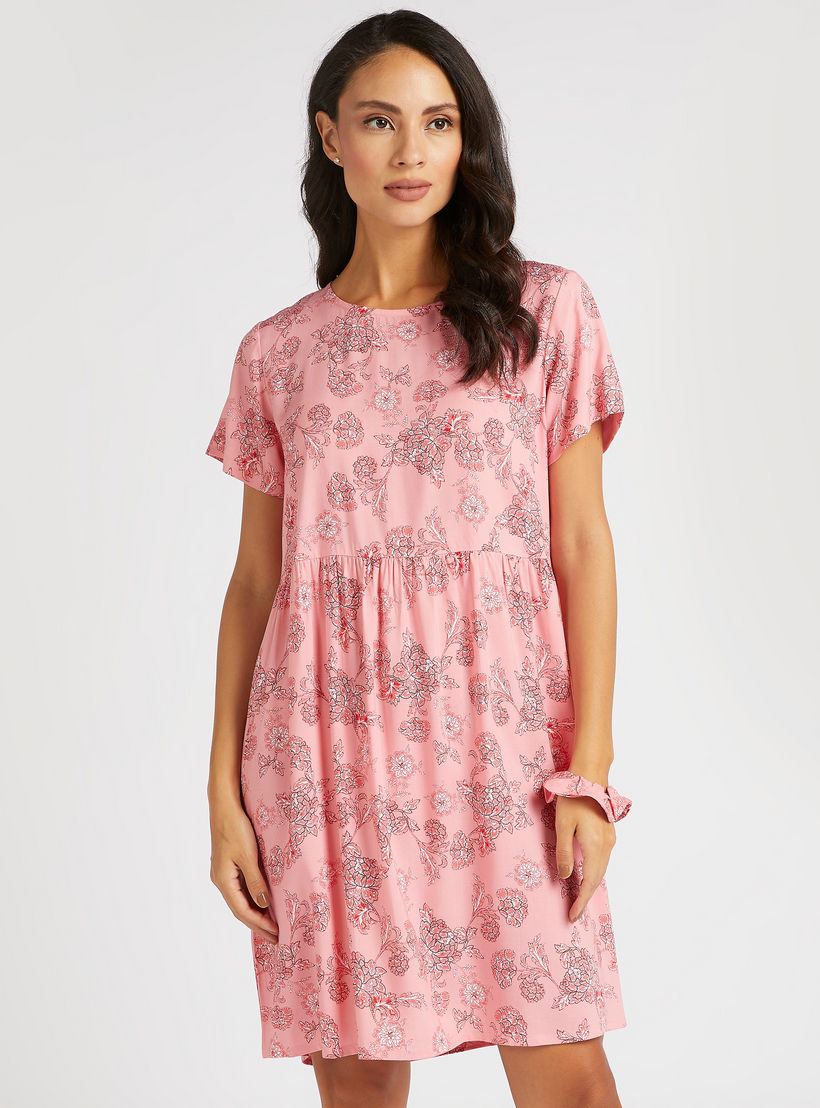قميص نوم بطبعات حيوانات وأكمام قصيرة-women-clothing-nightwear-nighties-image-1