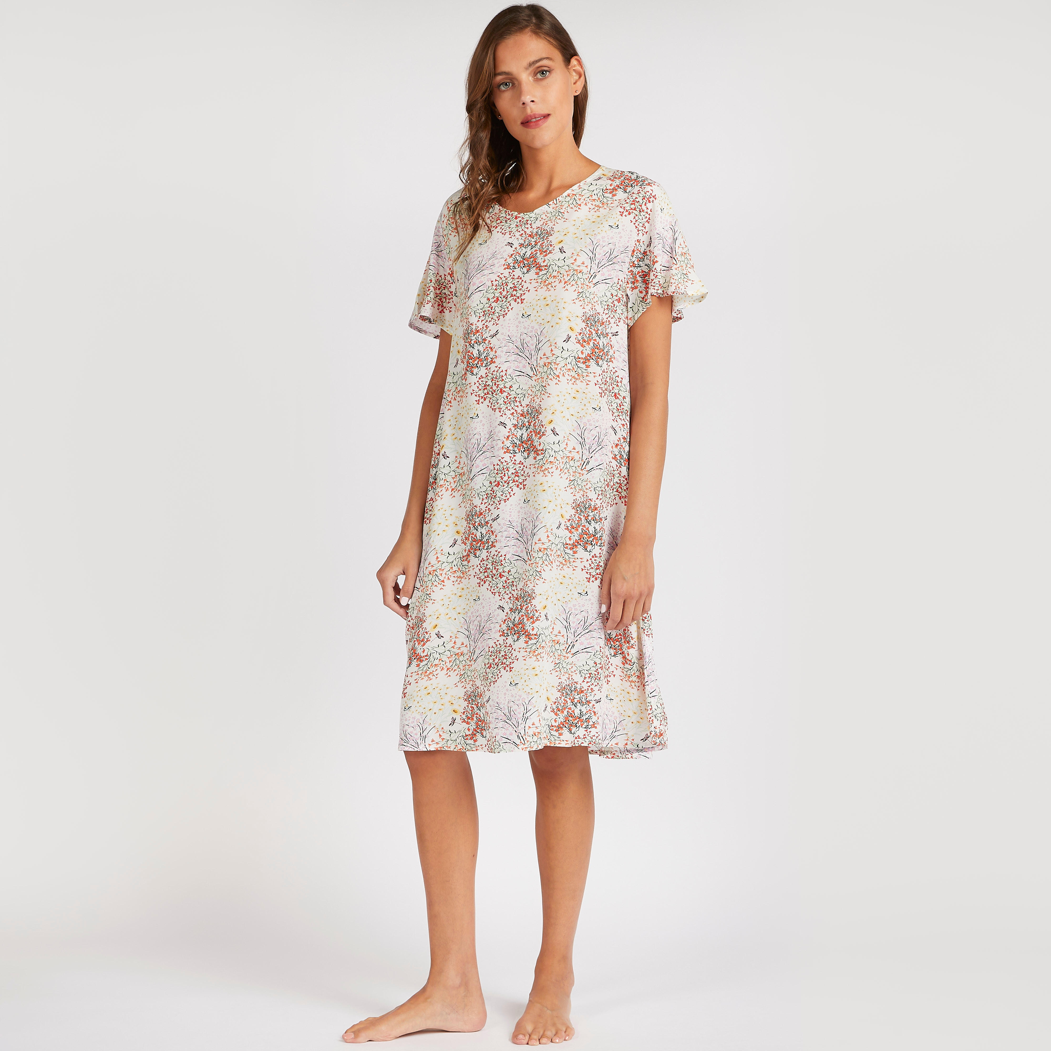قميص نوم بأكمام قصيرة - طقم من قطعتين متنوعتين-women-clothing-nightwear-nighties-image-2