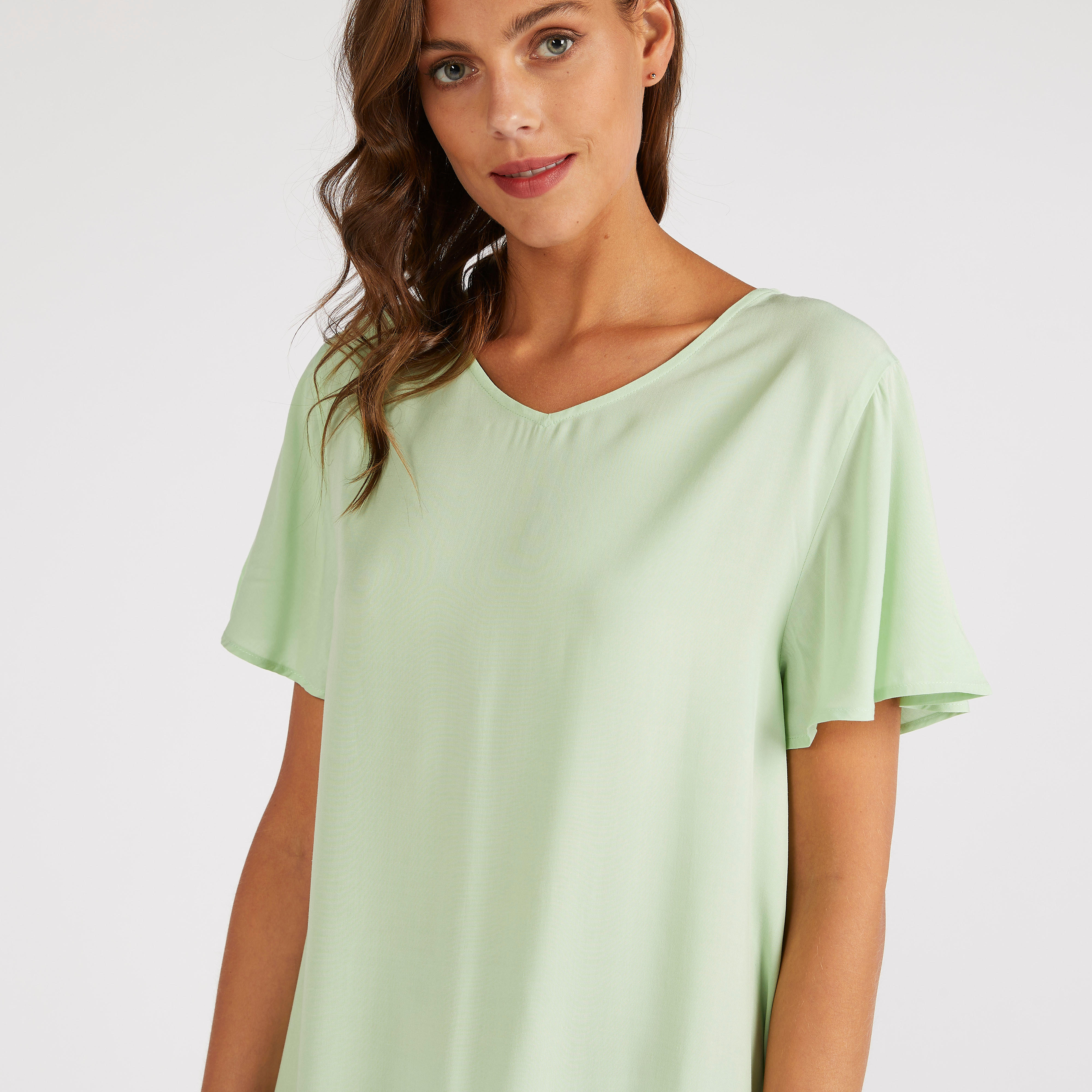 قميص نوم بأكمام قصيرة - طقم من قطعتين متنوعتين-women-clothing-nightwear-nighties-image-6