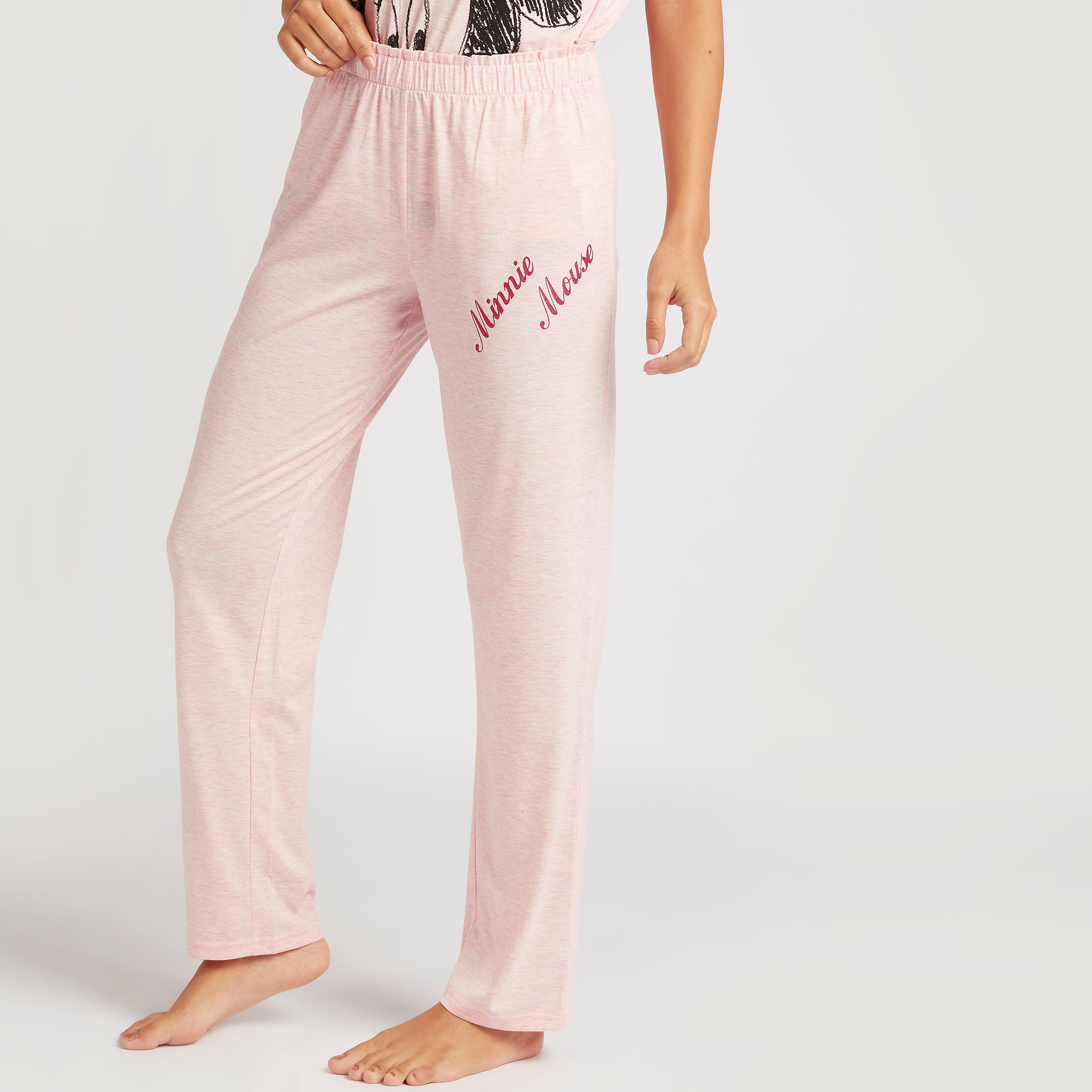طقم من بنطلون بيجاما طويل وتيشيرت بطبعات ميني ماوس-women-clothing-nightwear-pyjamas-longsets-image-5