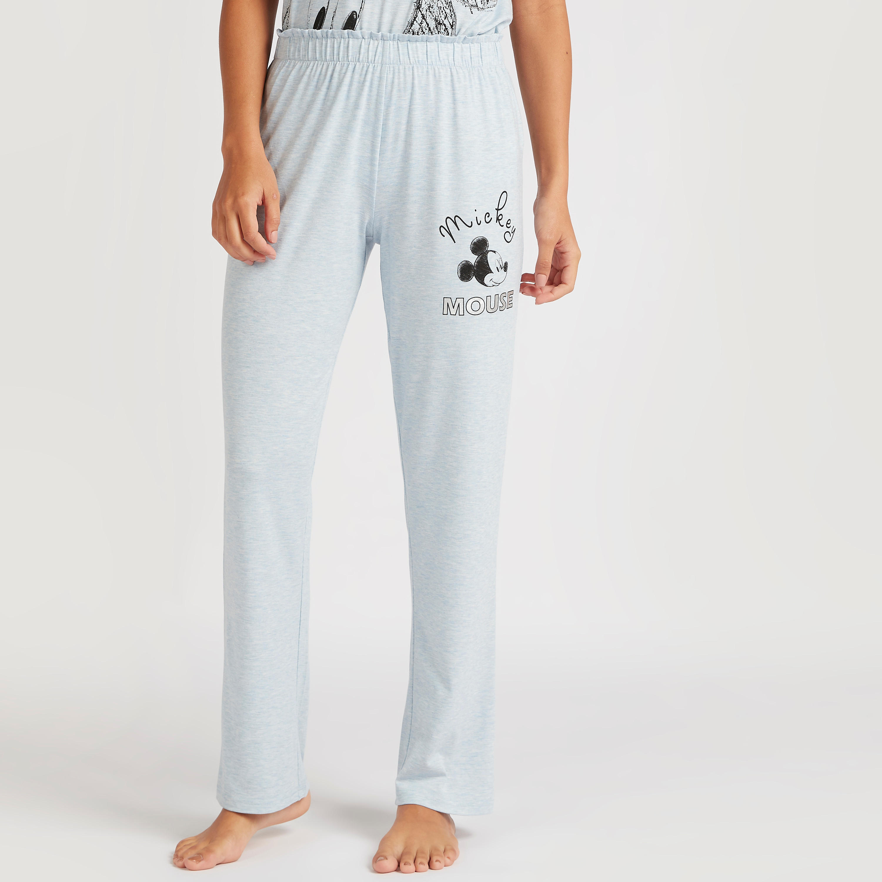طقم من بنطلون بيجاما طويل وتيشيرت بطبعات ميني ماوس-women-clothing-nightwear-pyjamas-longsets-image-1