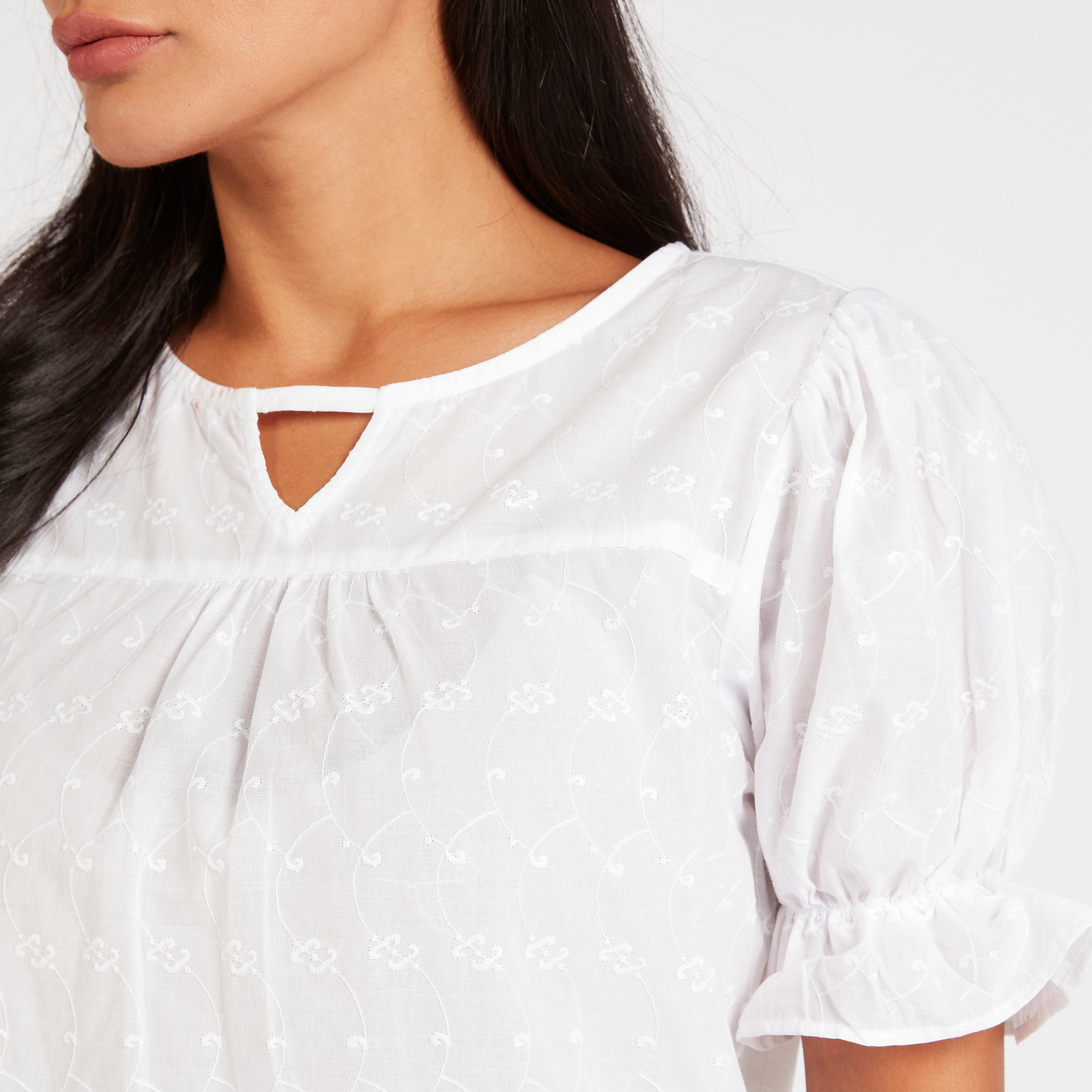 Embroidered Round Neck Top and Full Length Pyjama Set-women-clothing-nightwear-pyjamas-longsets-image-3
