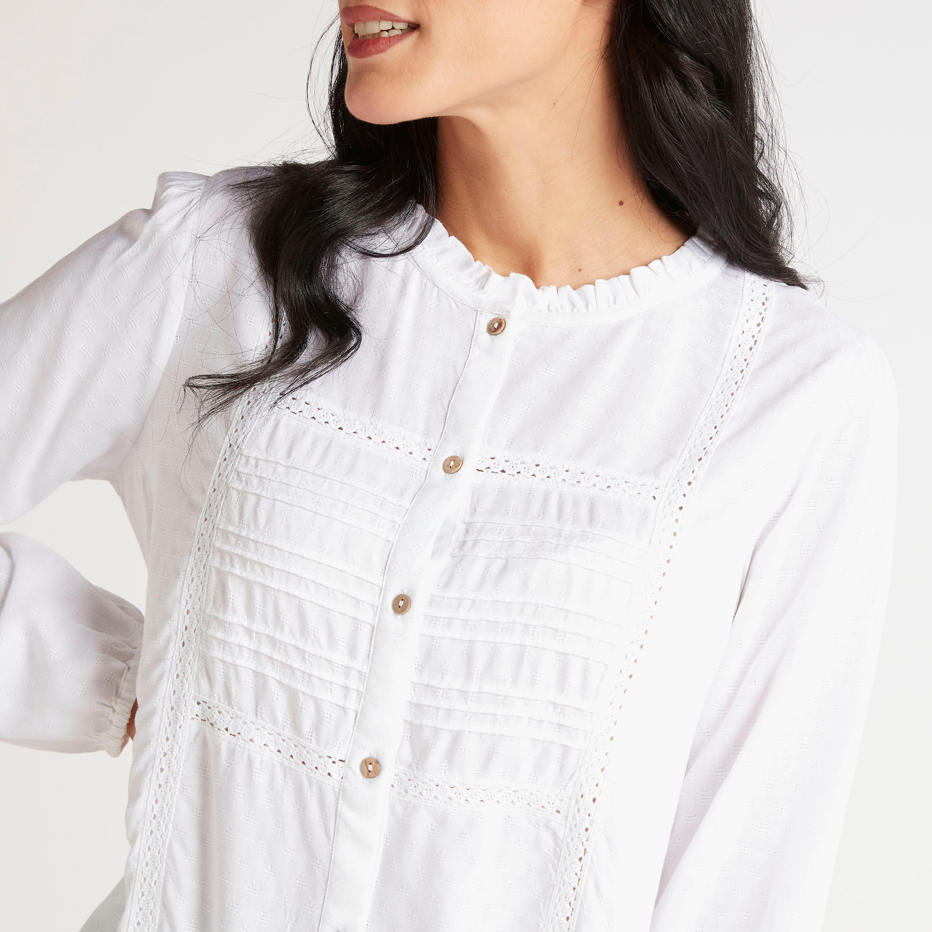 Mandarin Collar Shirt and Printed Pyjama Set-women-clothing-nightwear-pyjamas-longsets-image-5